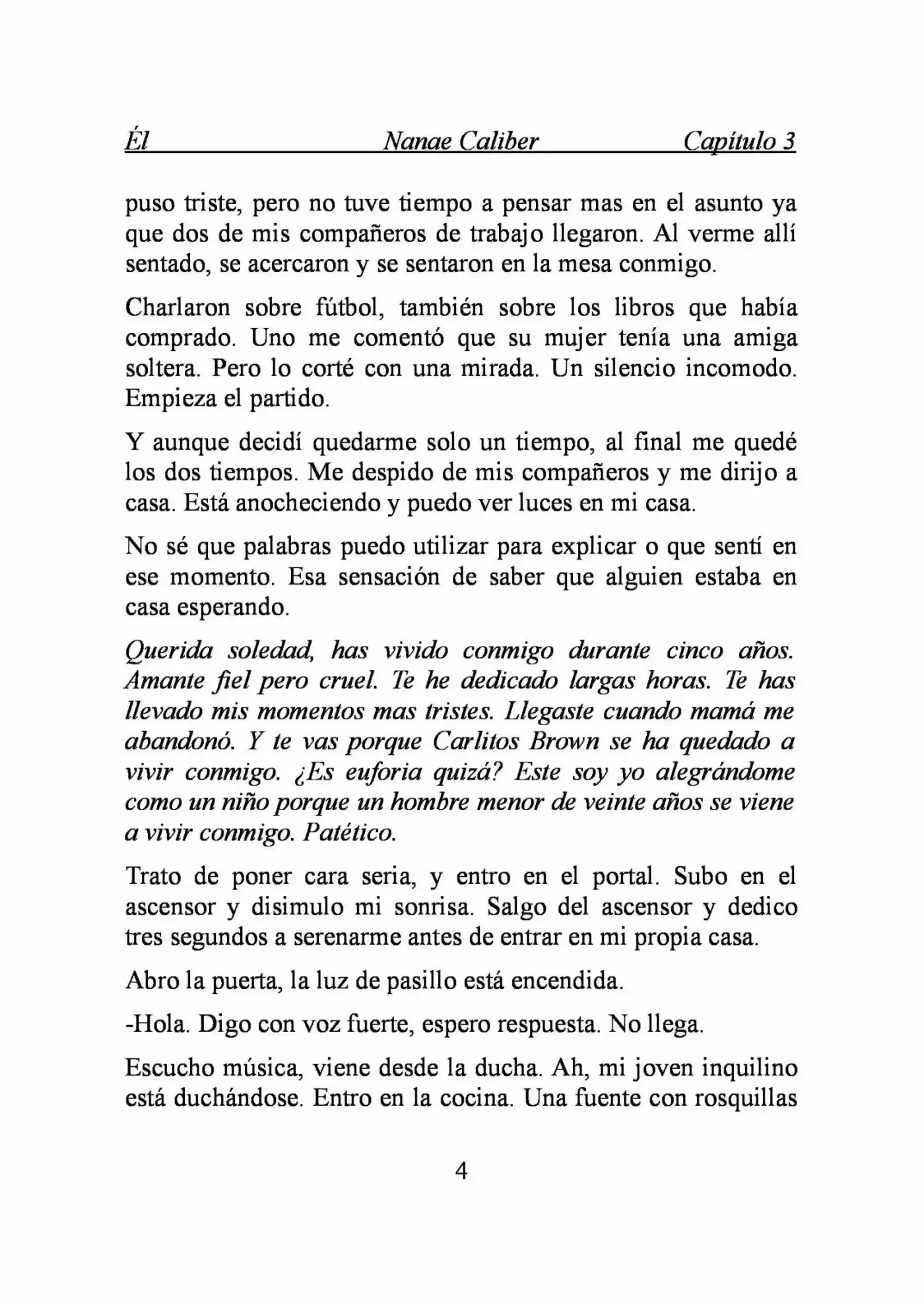 ÉL (Novela) capítulo 3, página 4