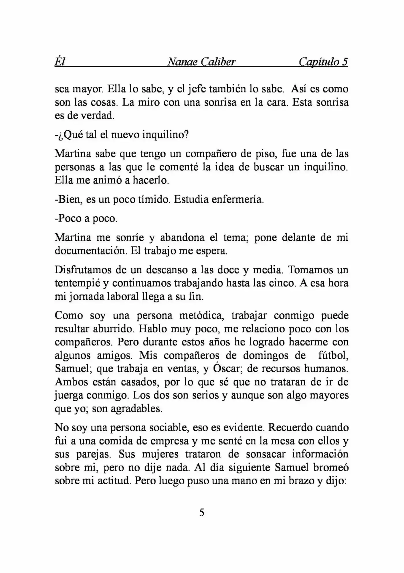 ÉL (Novela) capítulo 5, página 5