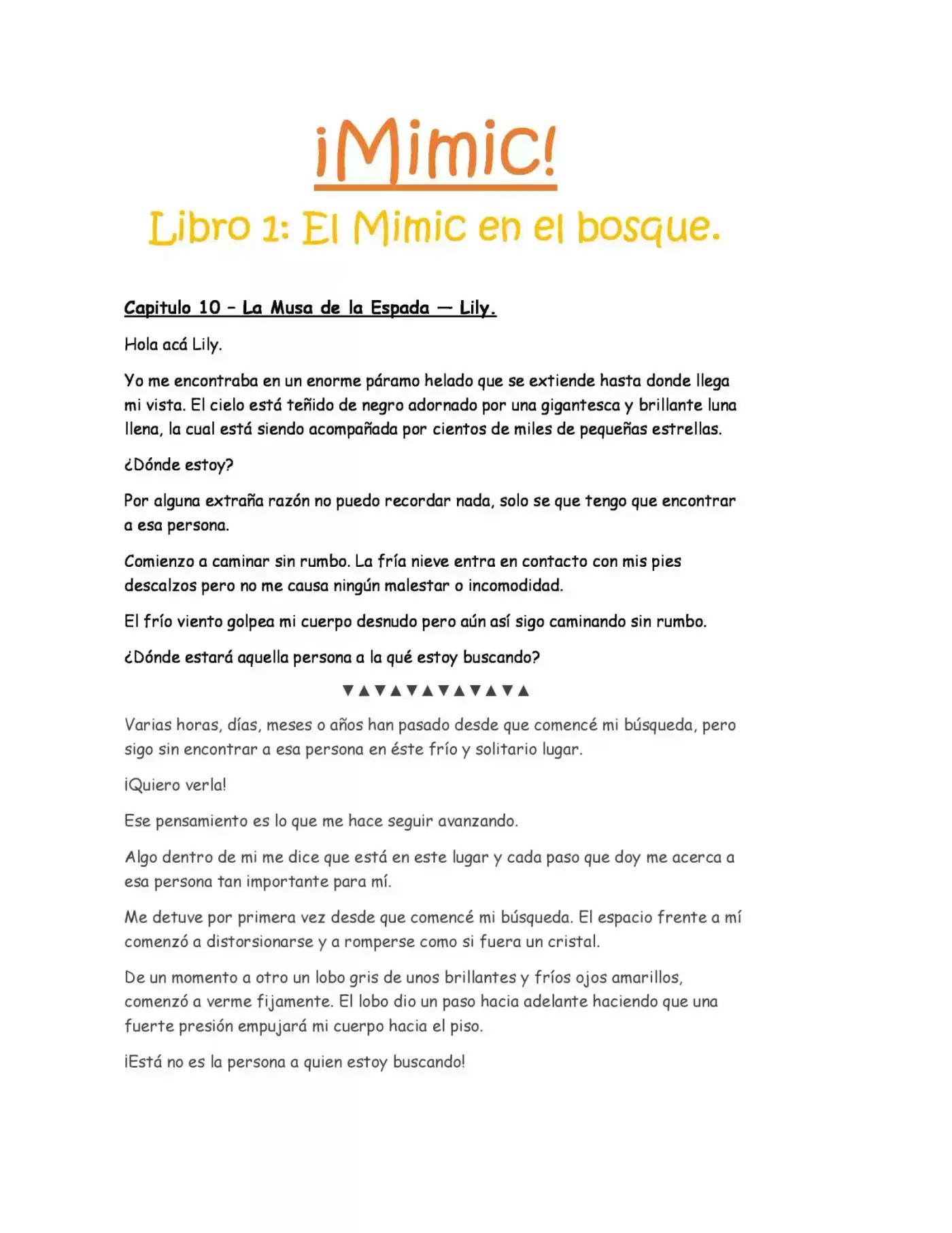 ¡Mimic! capítulo 10, página 1
