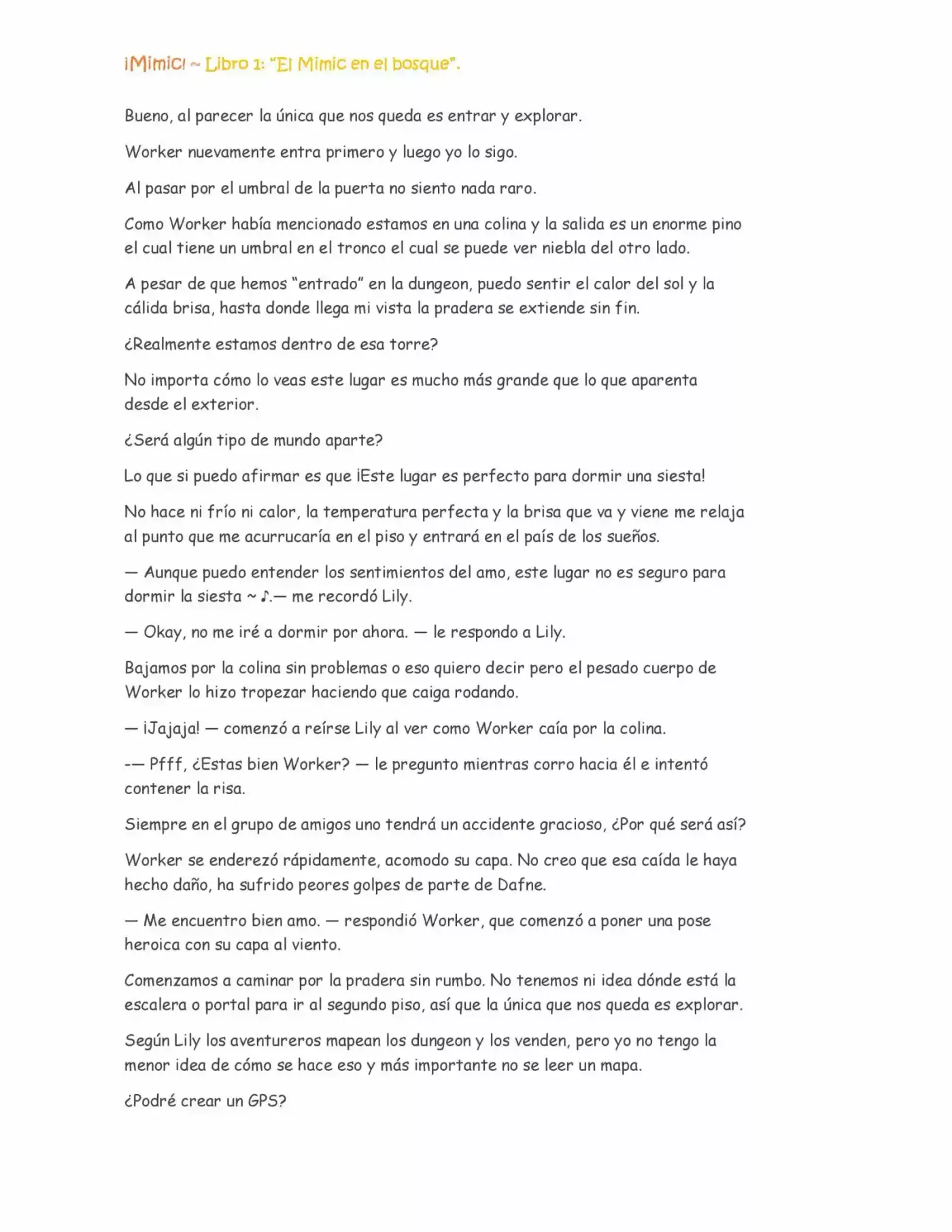 ¡Mimic! capítulo 15.1, página 3