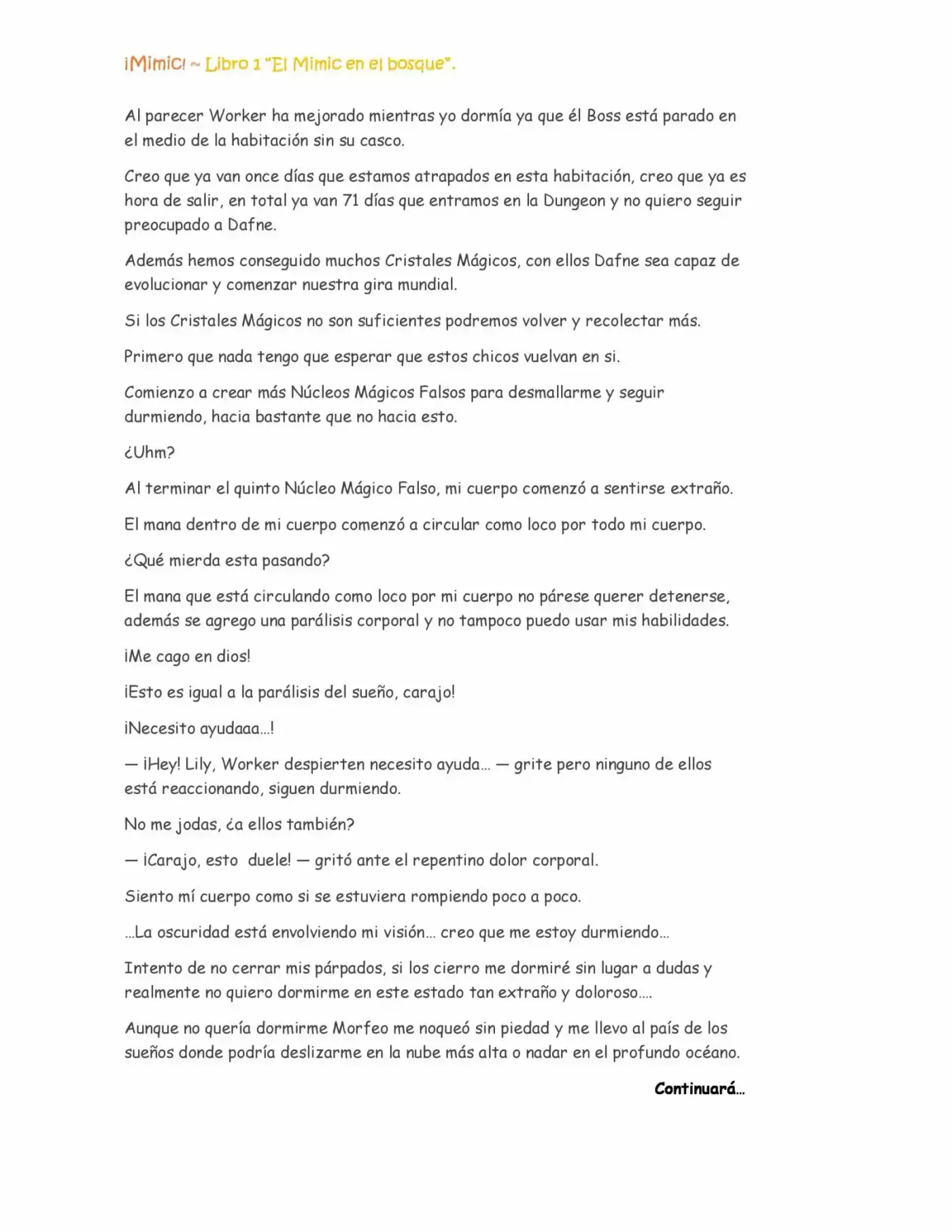 ¡Mimic! capítulo 17, página 9