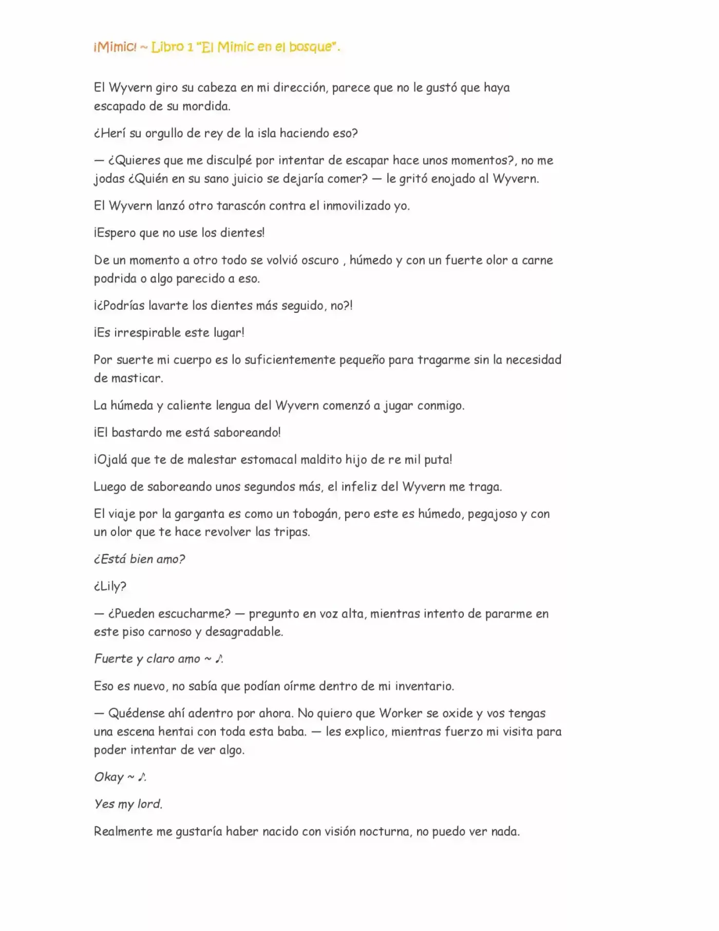 ¡Mimic! capítulo 19, página 2
