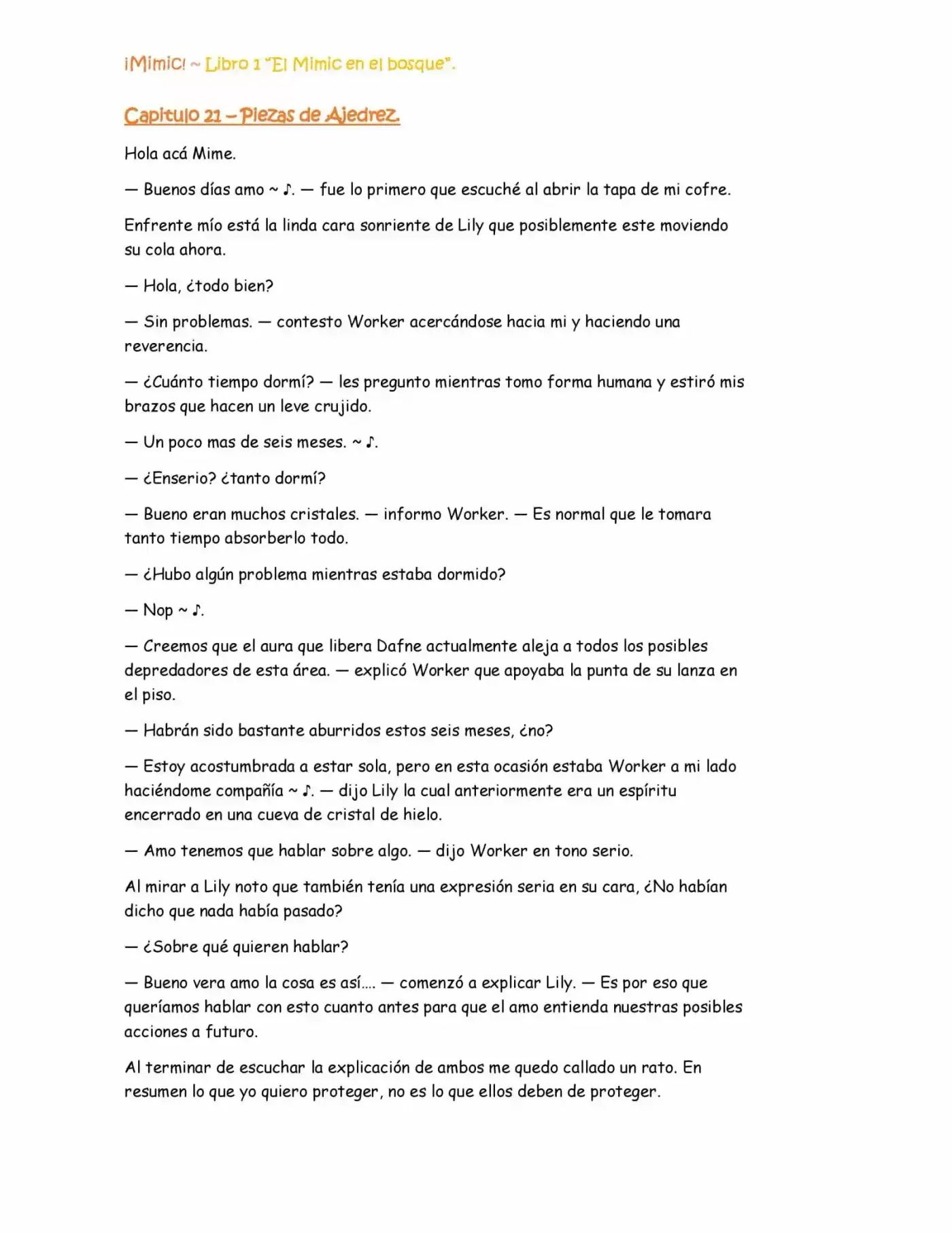 ¡Mimic! capítulo 21, página 1