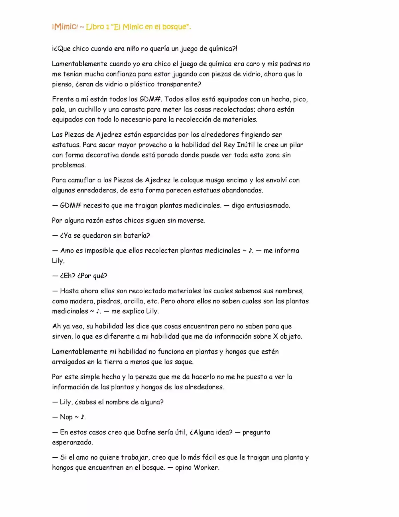 ¡Mimic! capítulo 22, página 3