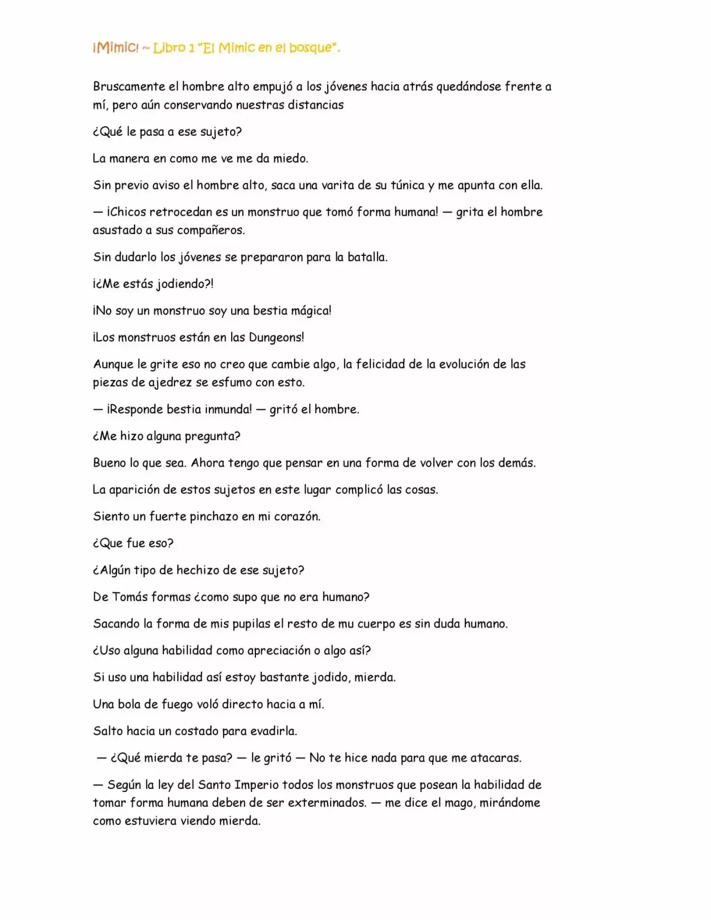 ¡Mimic! capítulo 26, página 8