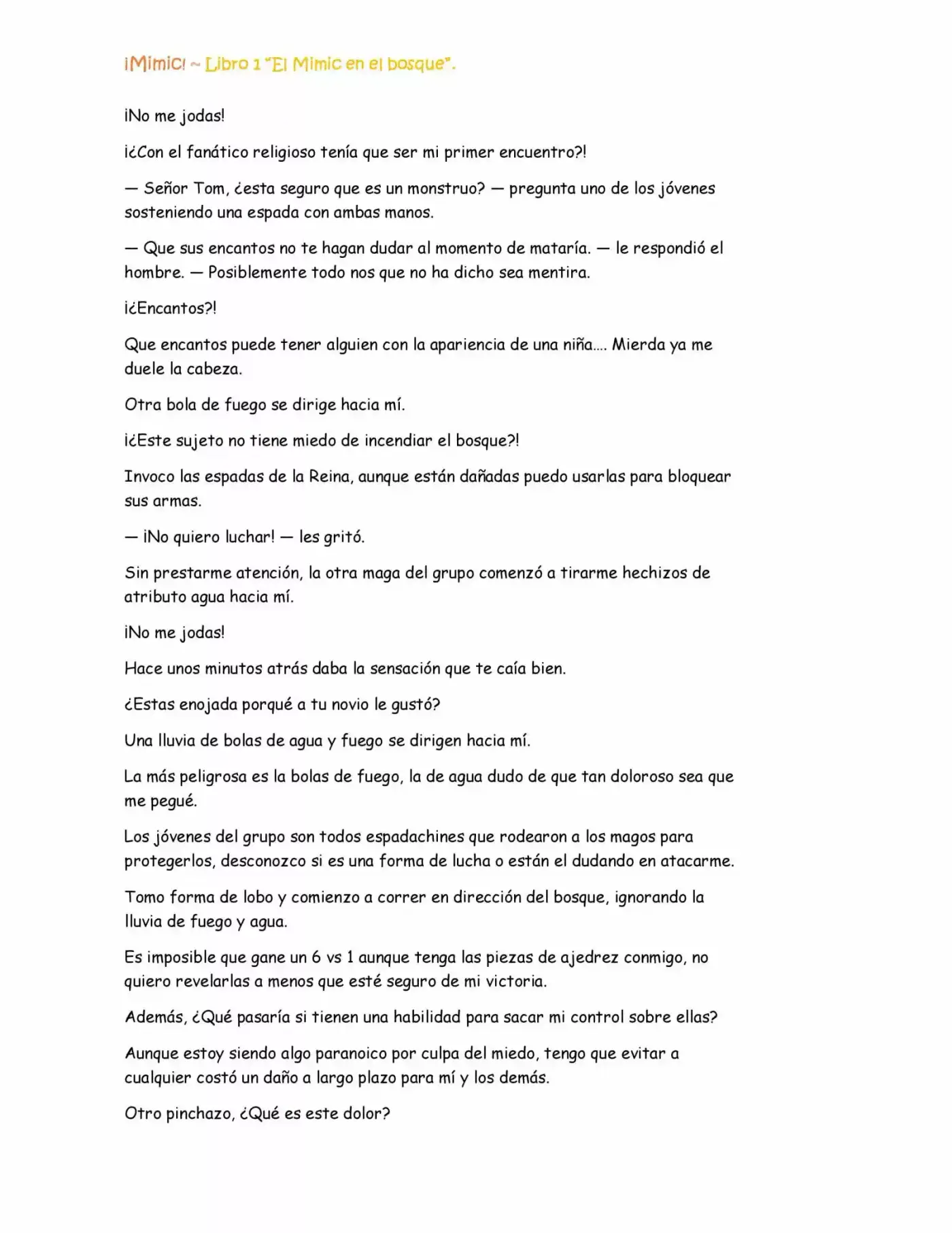 ¡Mimic! capítulo 26, página 9