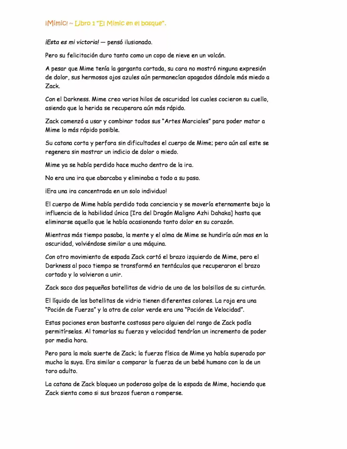 ¡Mimic! capítulo 27, página 6