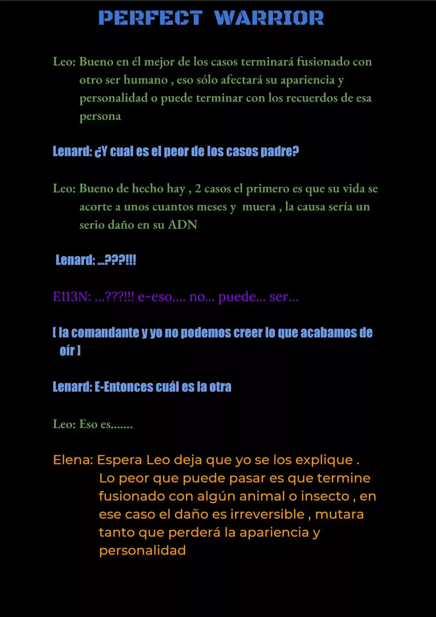 Perfect Warrior (Novela) capítulo 13, página 2