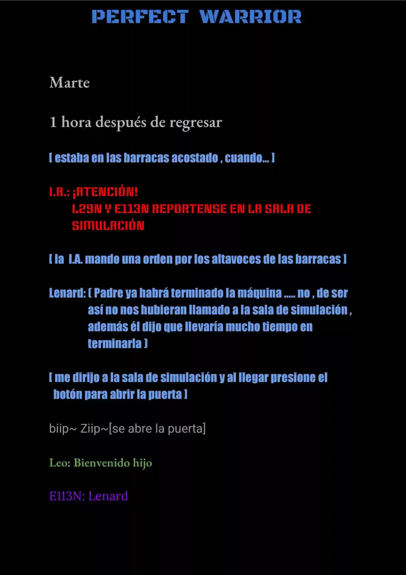 Perfect Warrior (Novela) capítulo 13, página 5