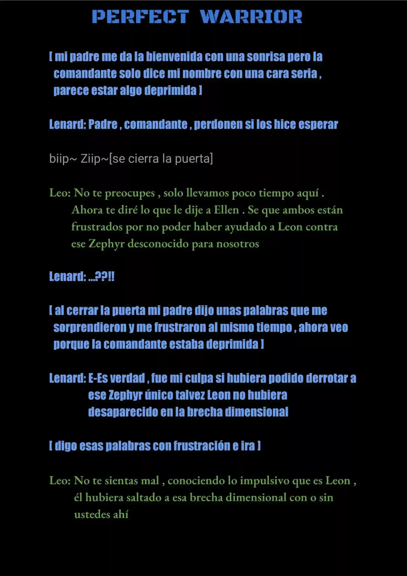 Perfect Warrior (Novela) capítulo 13, página 6