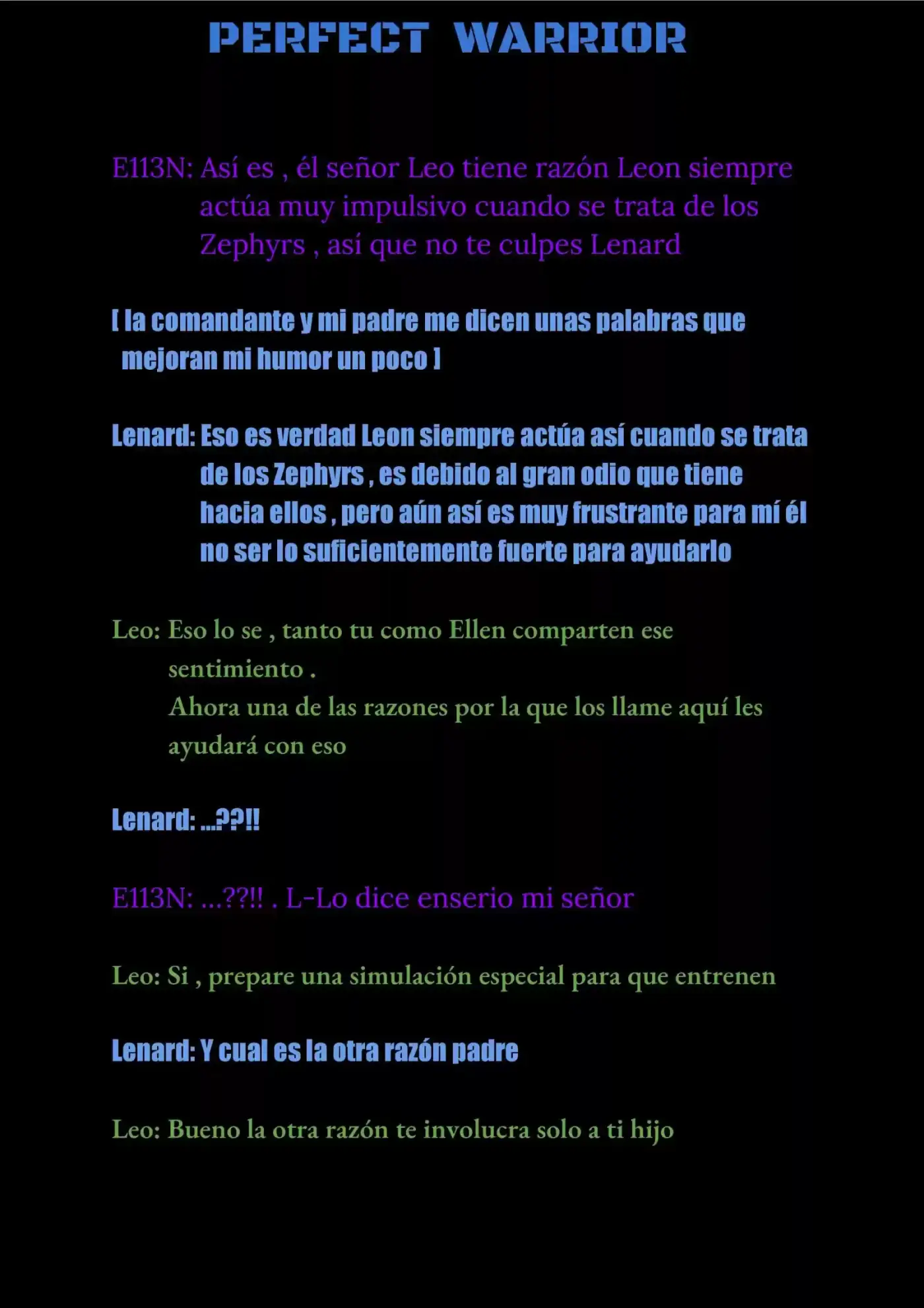Perfect Warrior (Novela) capítulo 13, página 7