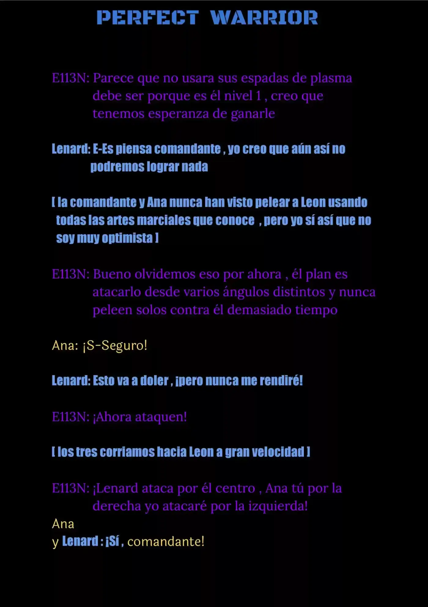 Perfect Warrior (Novela) capítulo 13, página 18