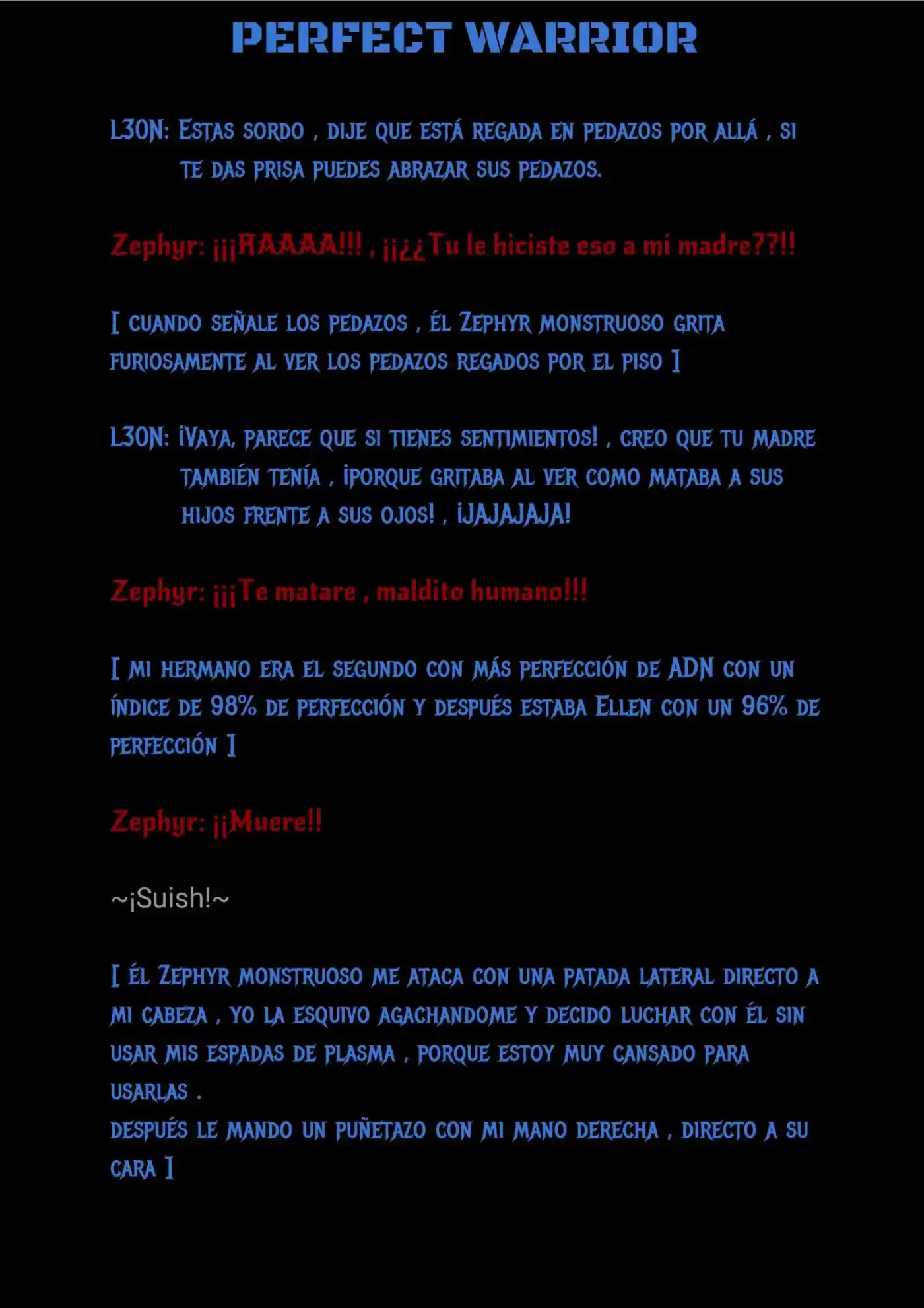 Perfect Warrior (Novela) capítulo 8, página 6
