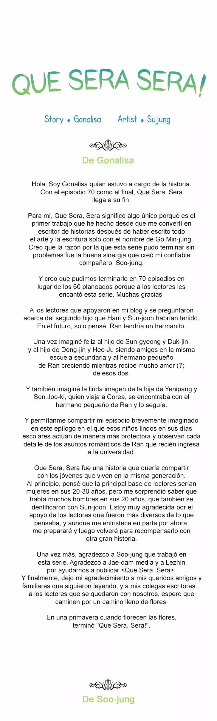 Que Sera, Sera capítulo 71, página 2