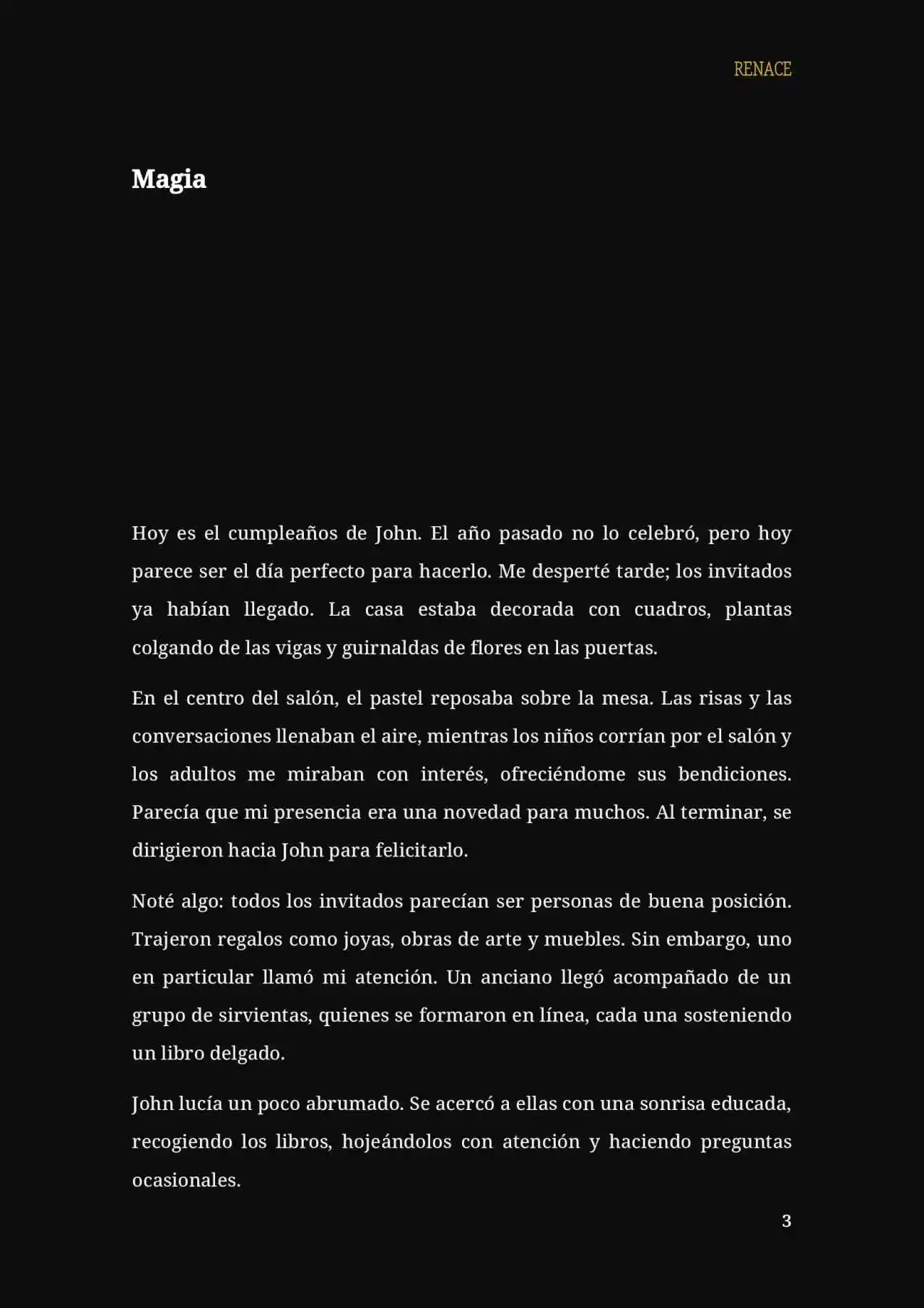 RENACE (Novela) capítulo 2, página 4