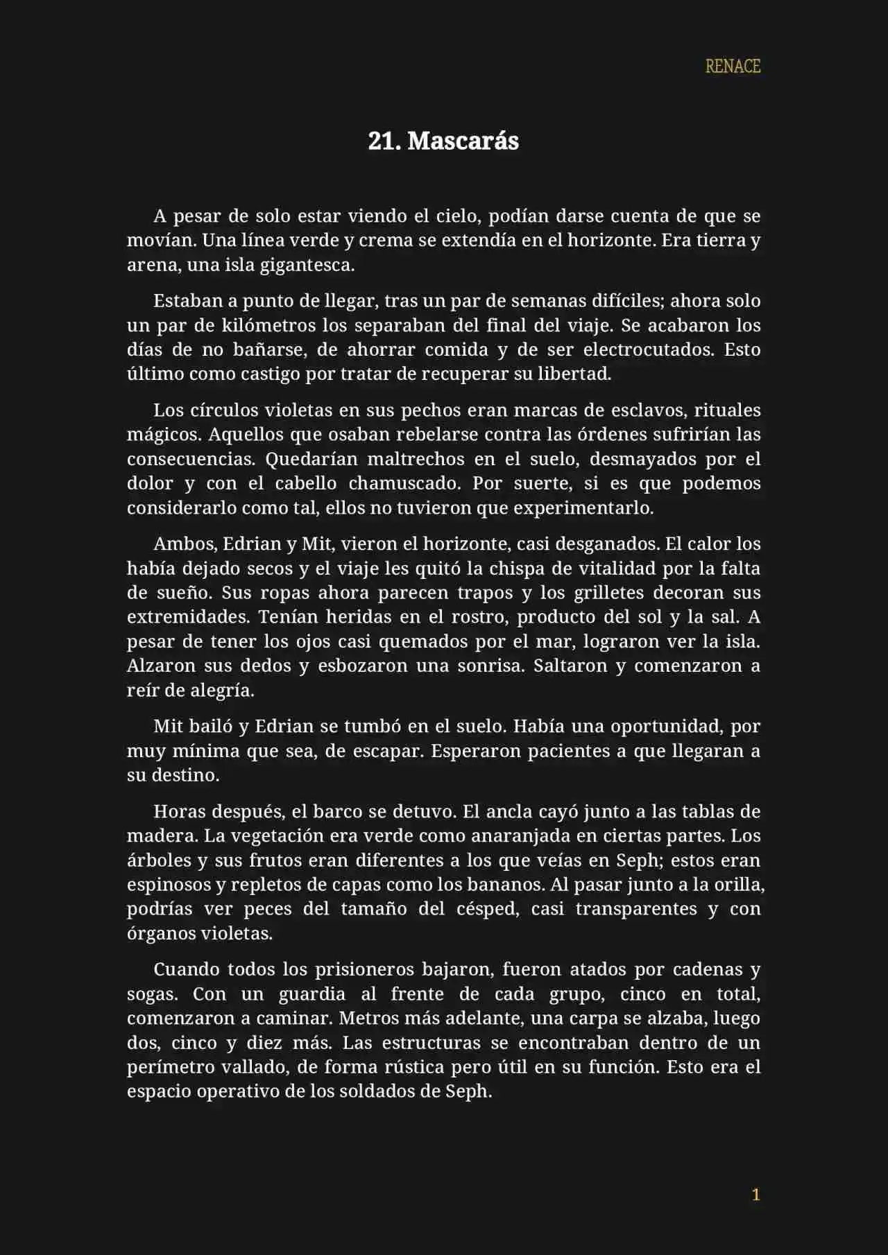 RENACE (Novela) capítulo 21, página 2