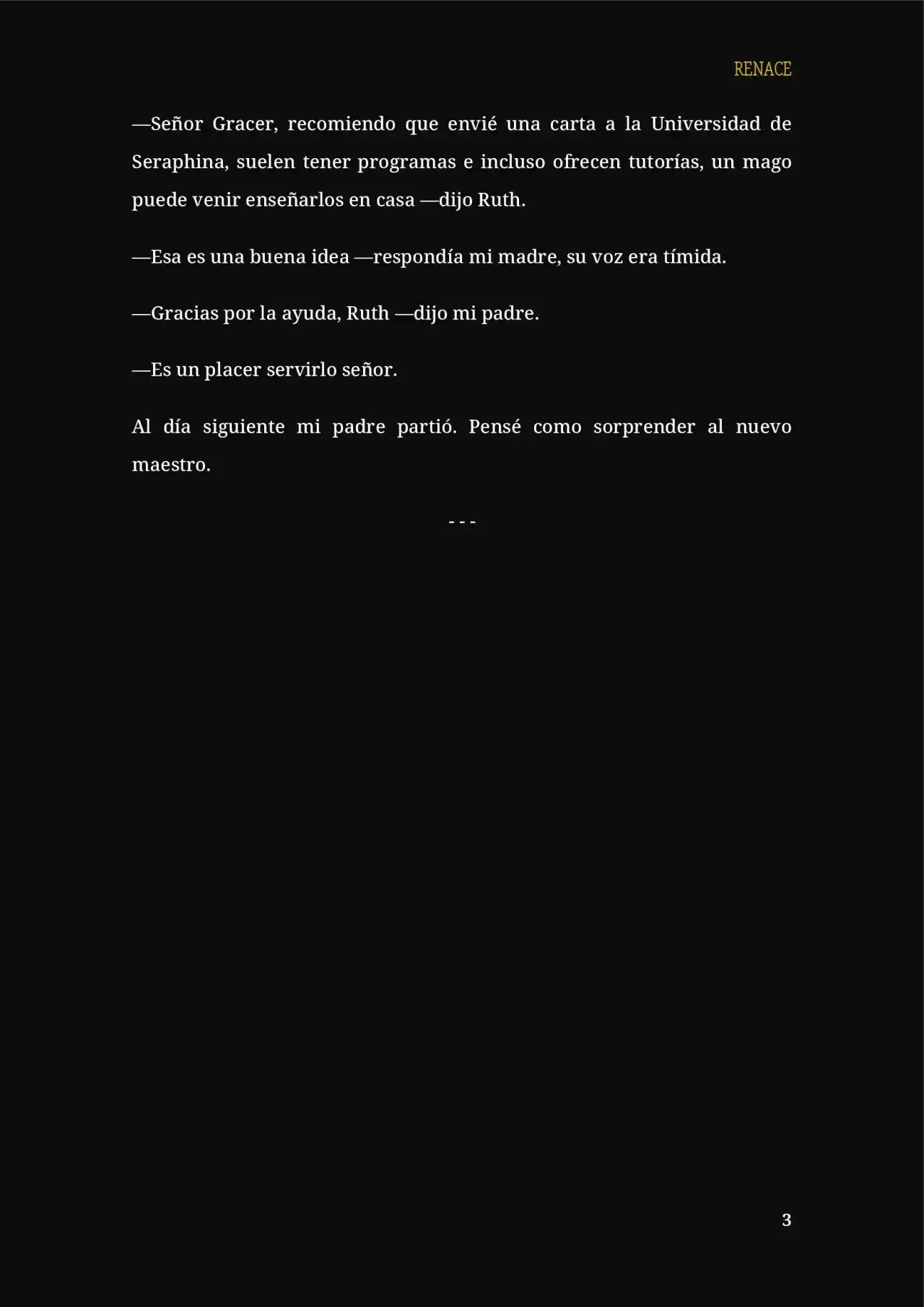 RENACE (Novela) capítulo 8, página 4