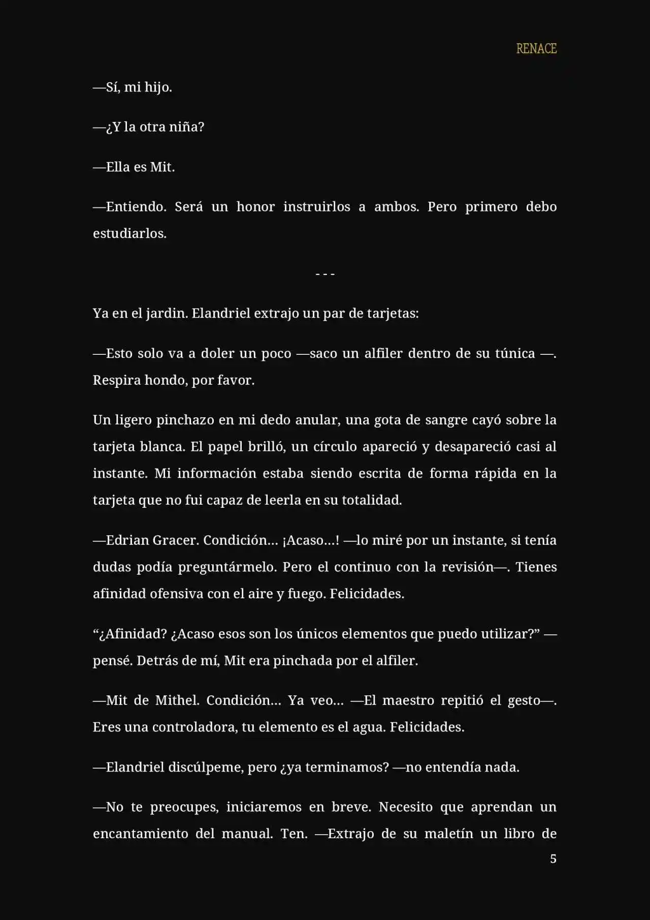 RENACE (Novela) capítulo 8, página 6