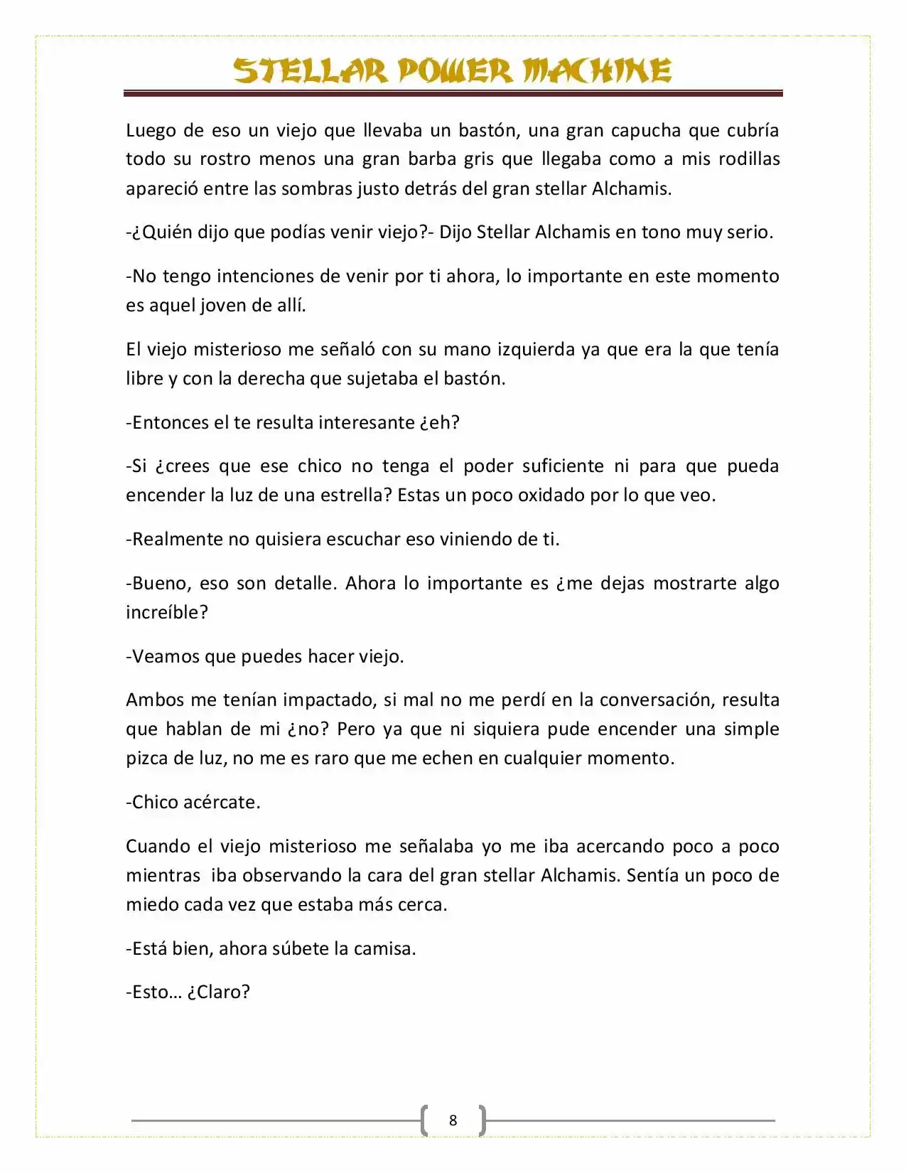Stellar Power Machine (Novela) capítulo 2, página 5