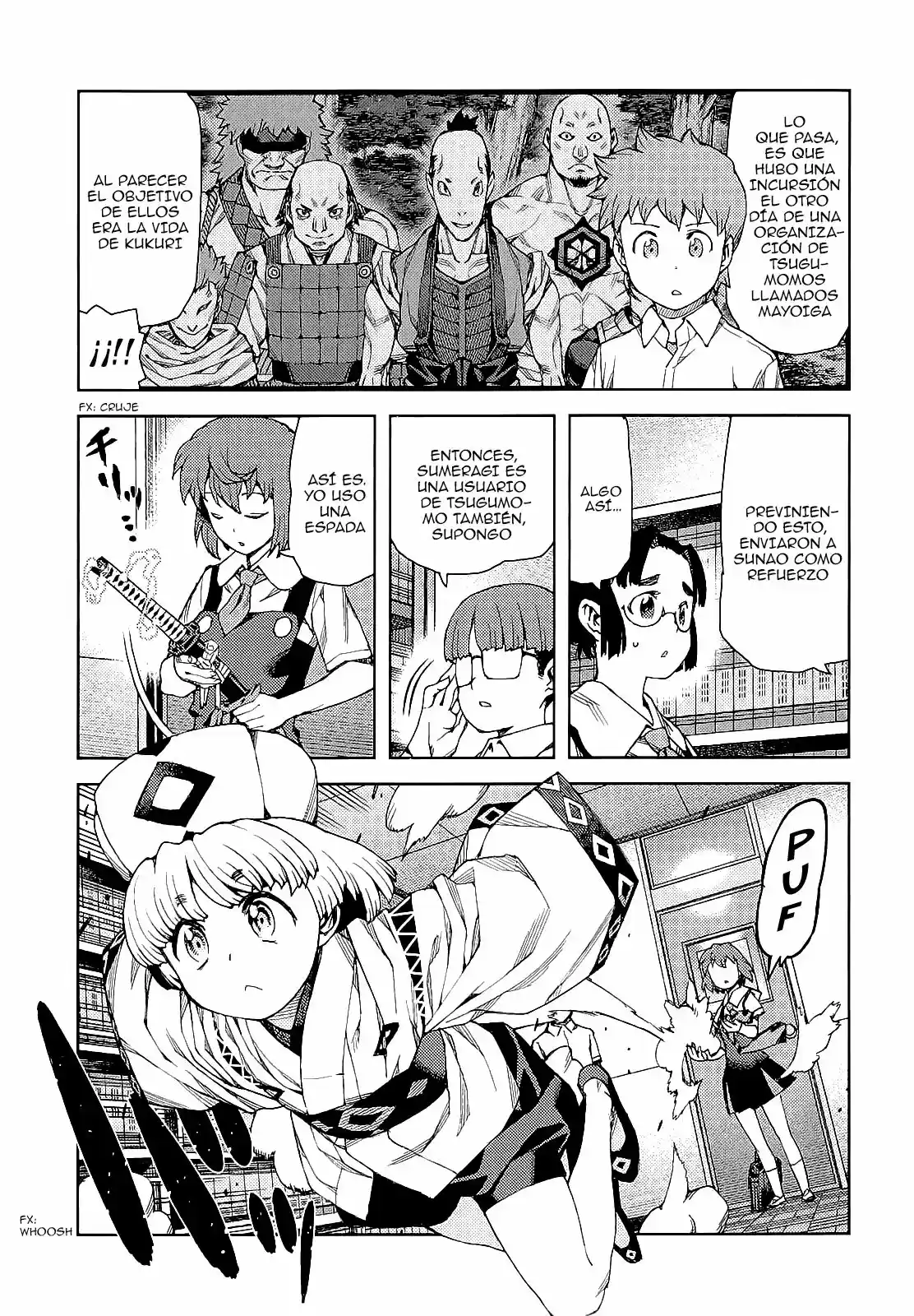 Tsugumomo capítulo 64, página 11