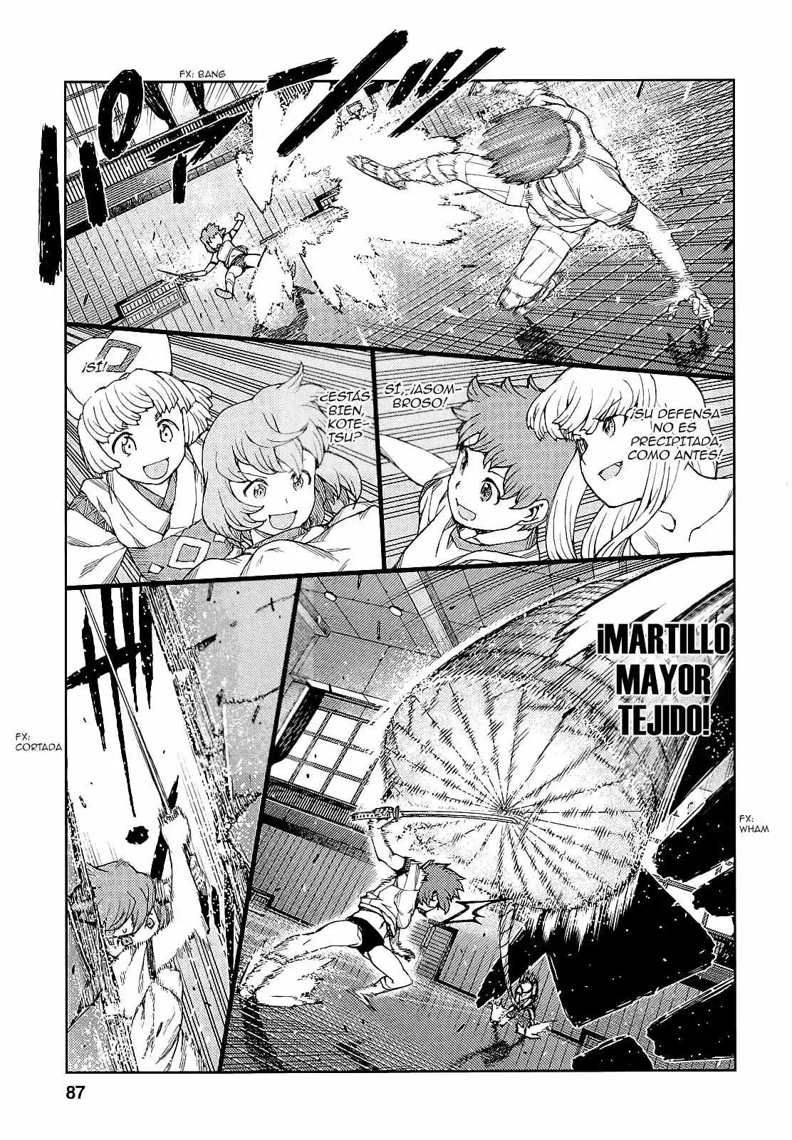 Tsugumomo capítulo 64, página 22