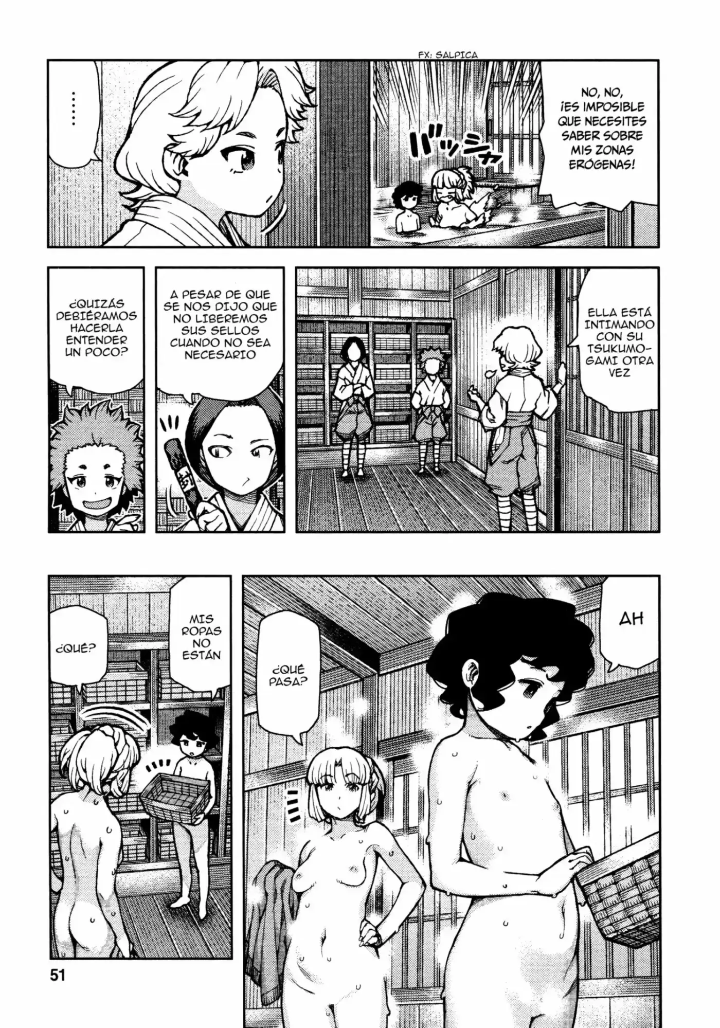 Tsugumomo capítulo 73, página 22