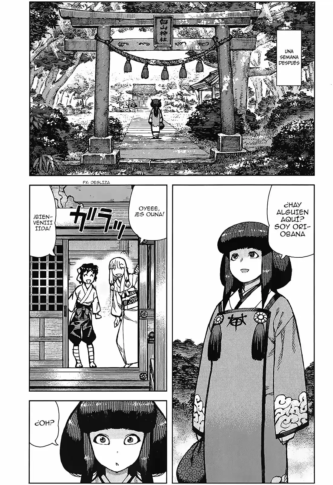 Tsugumomo capítulo 77, página 34