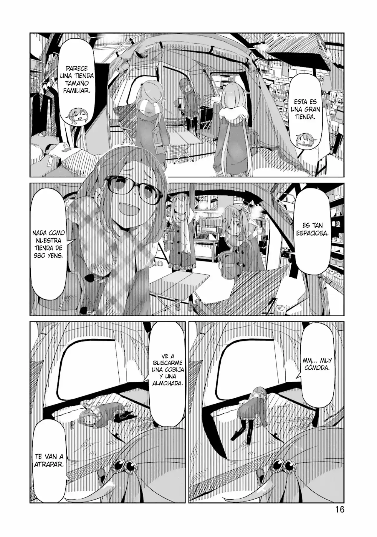 Yurucamp capítulo 14, página 18