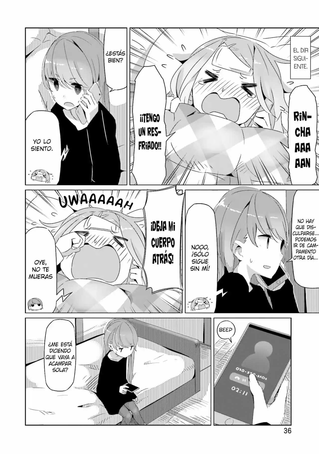 Yurucamp capítulo 15, página 4