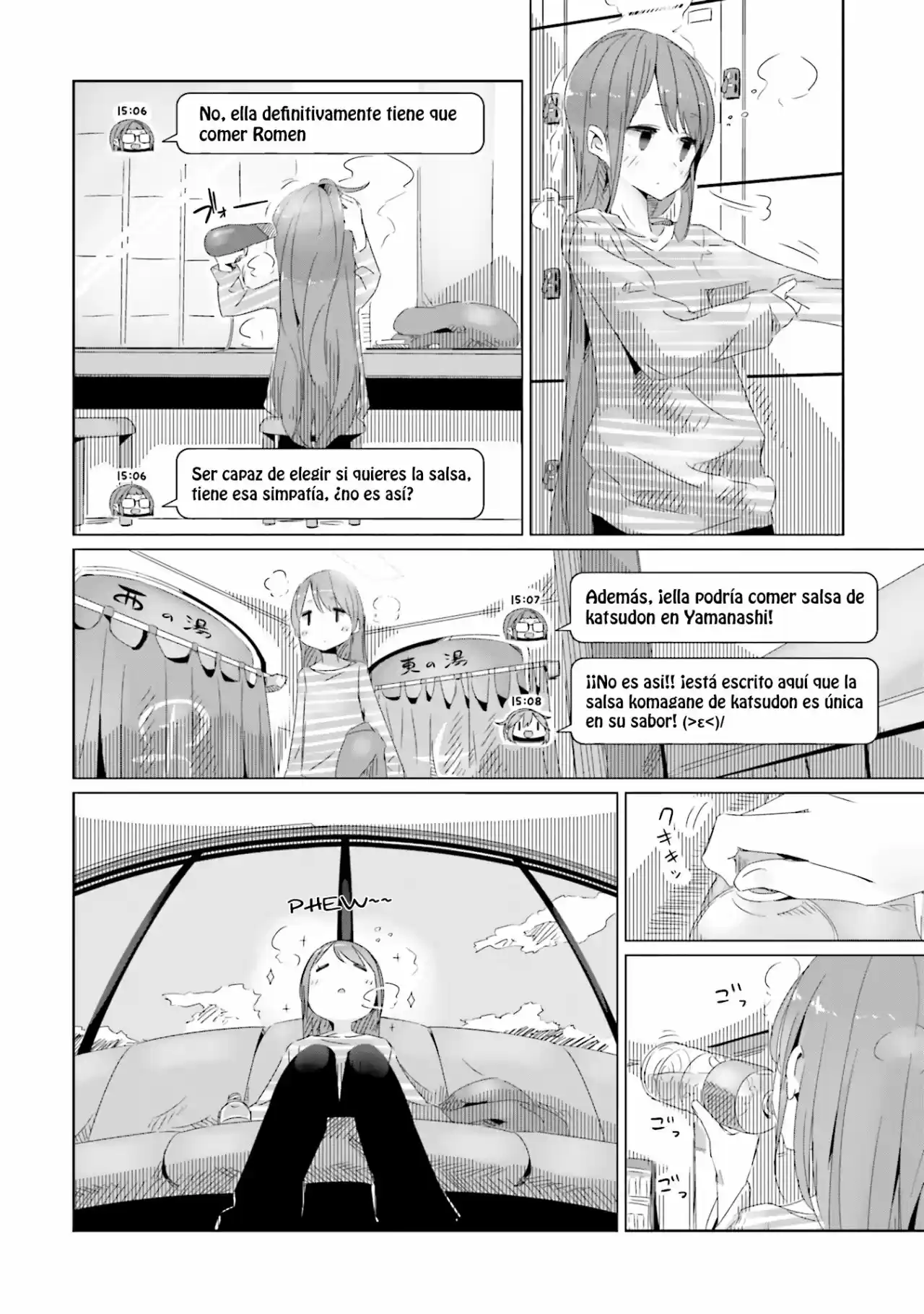 Yurucamp capítulo 17, página 8