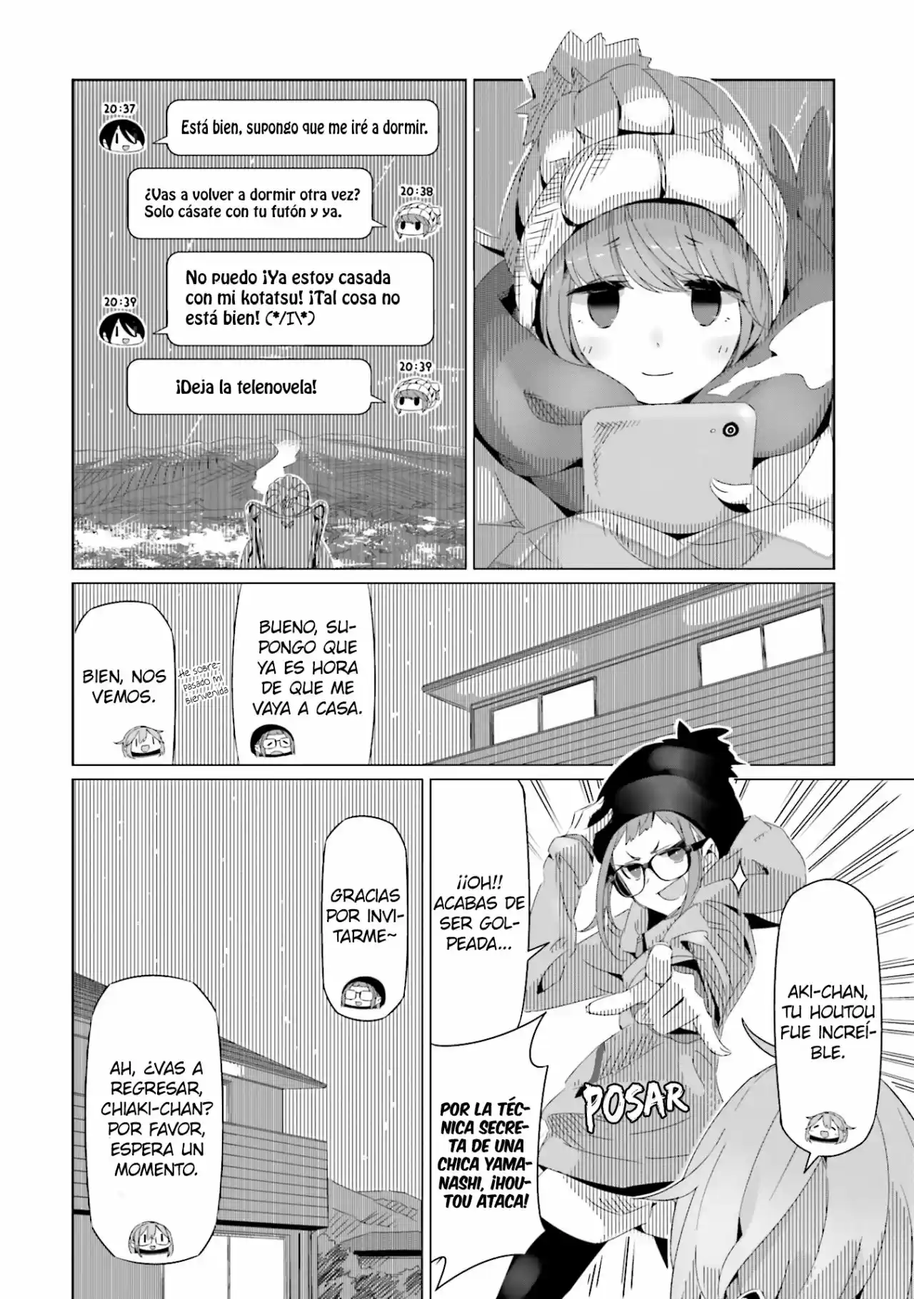 Yurucamp capítulo 18, página 28