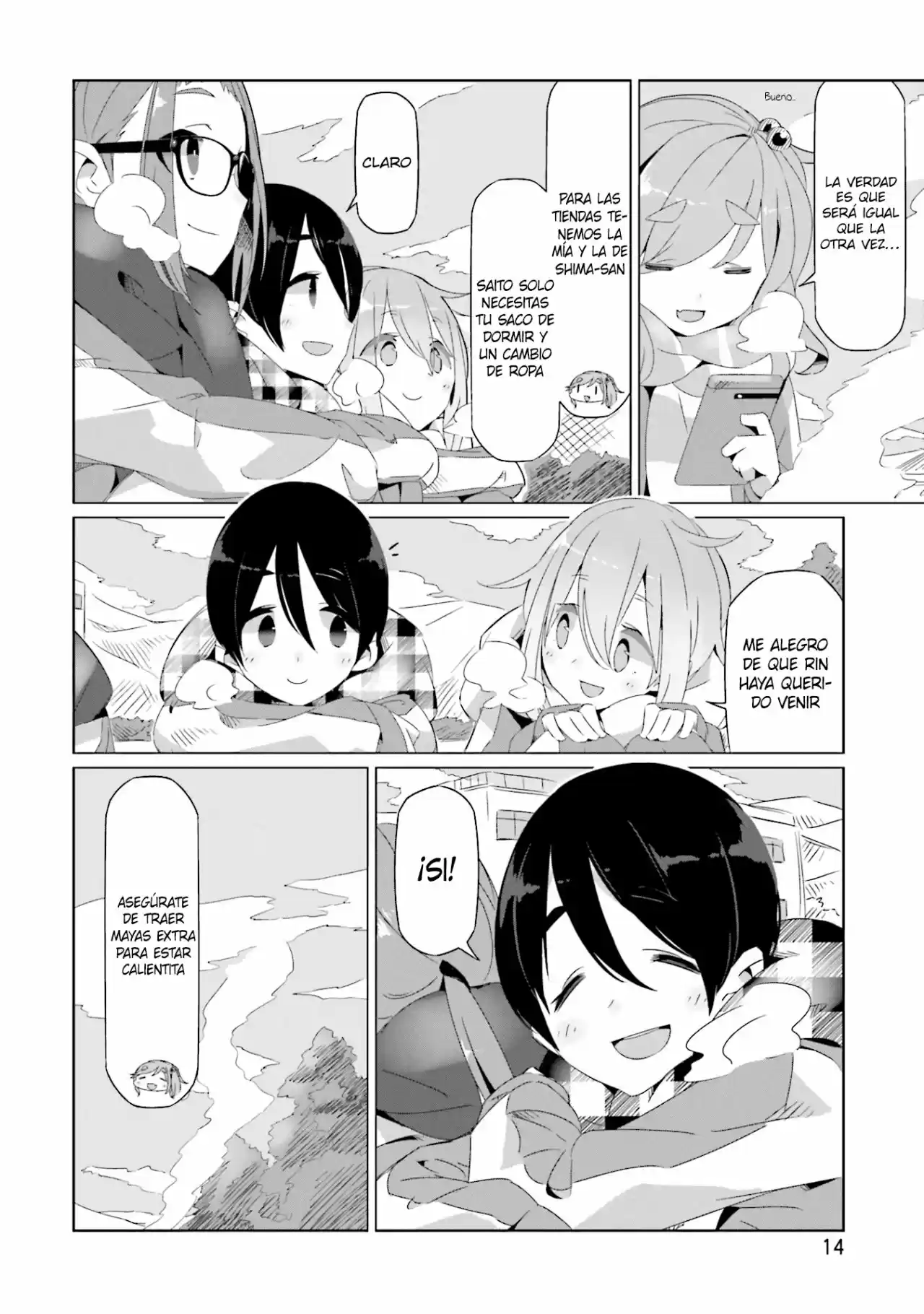 Yurucamp capítulo 19, página 16