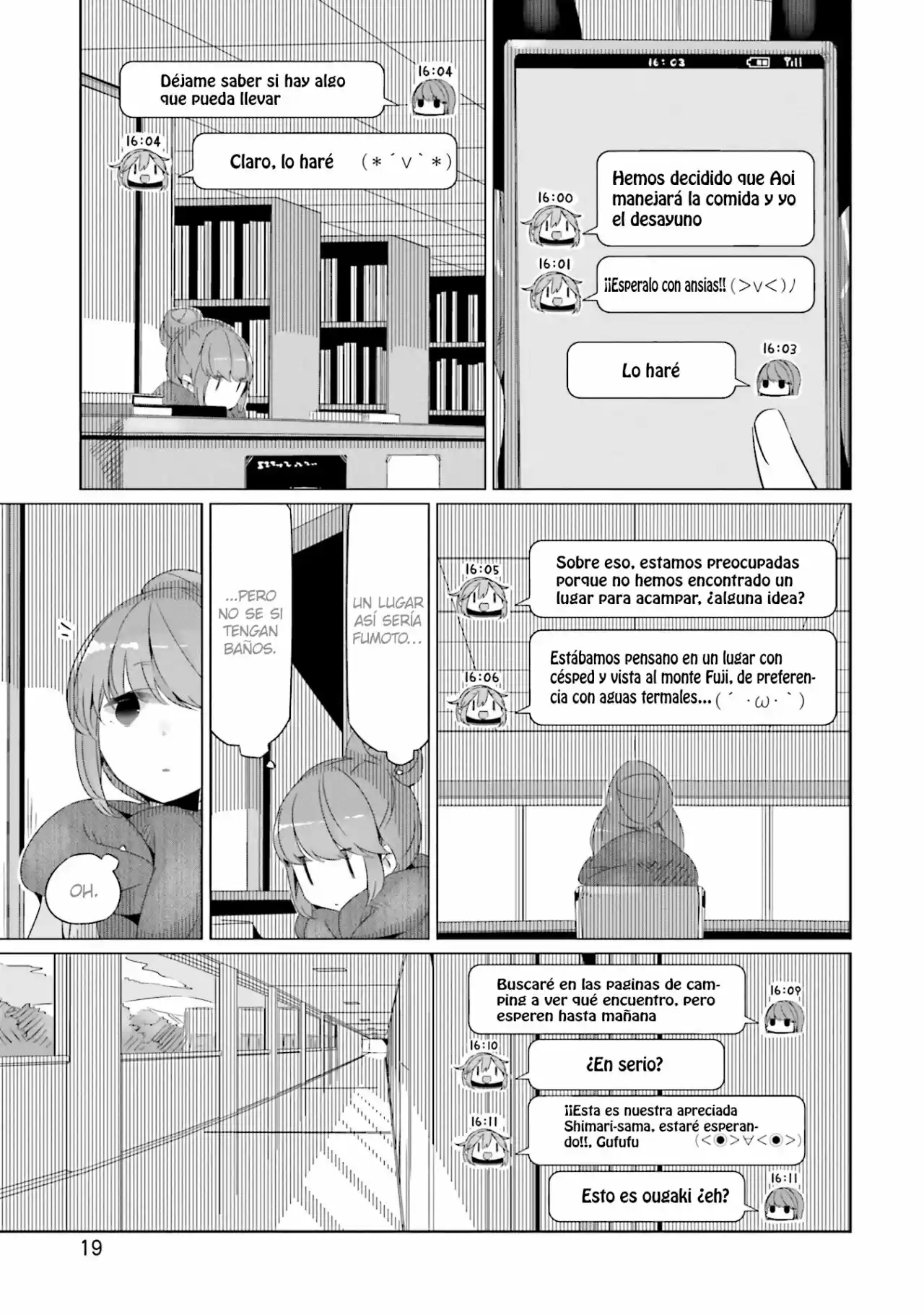 Yurucamp capítulo 19, página 21