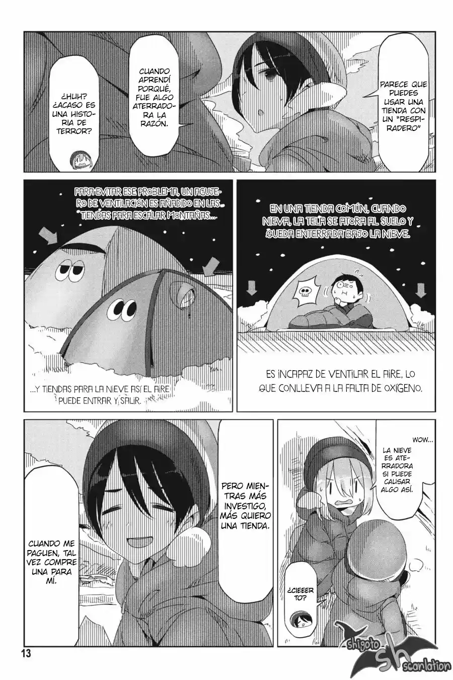 Yurucamp capítulo 24, página 14