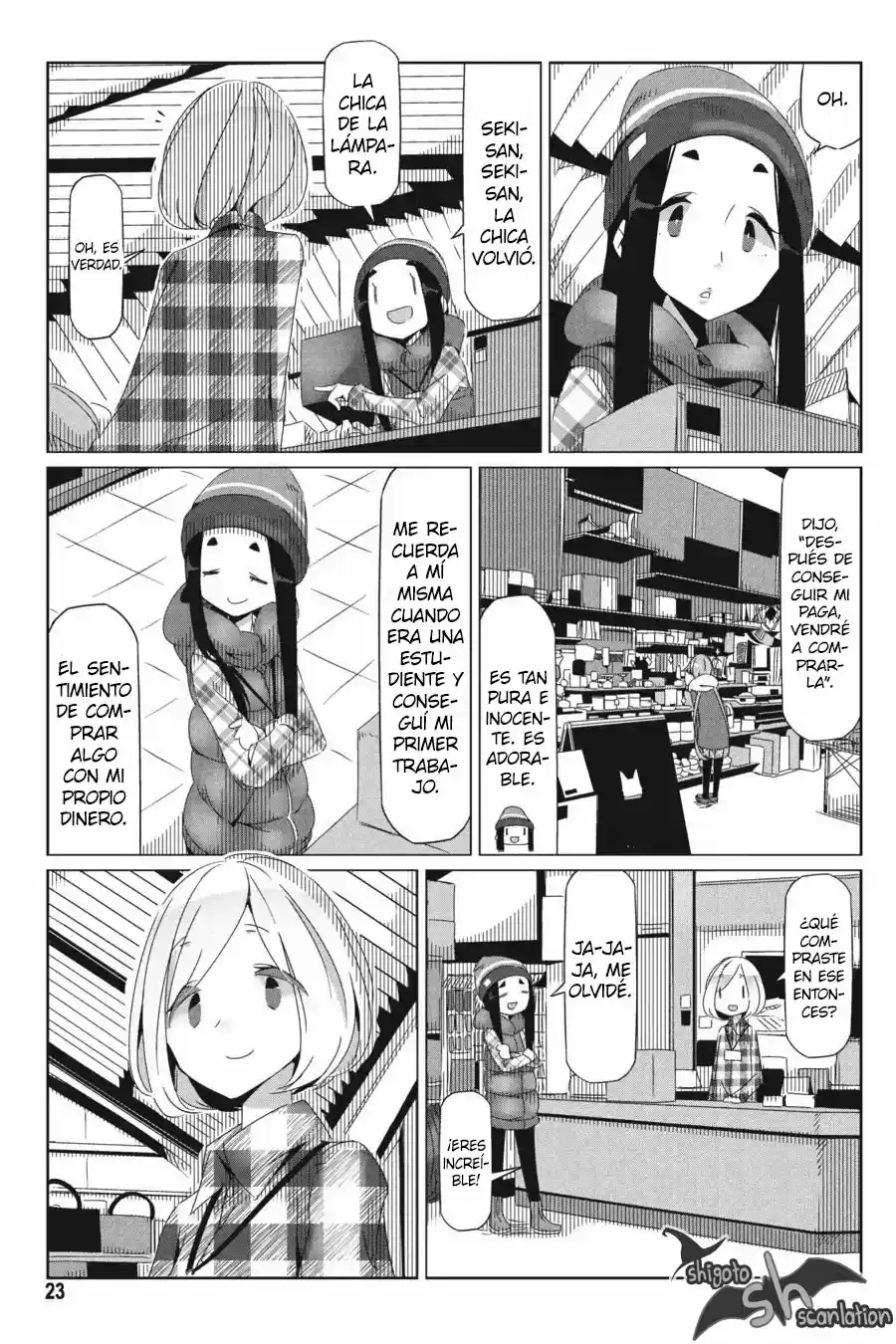 Yurucamp capítulo 29, página 23