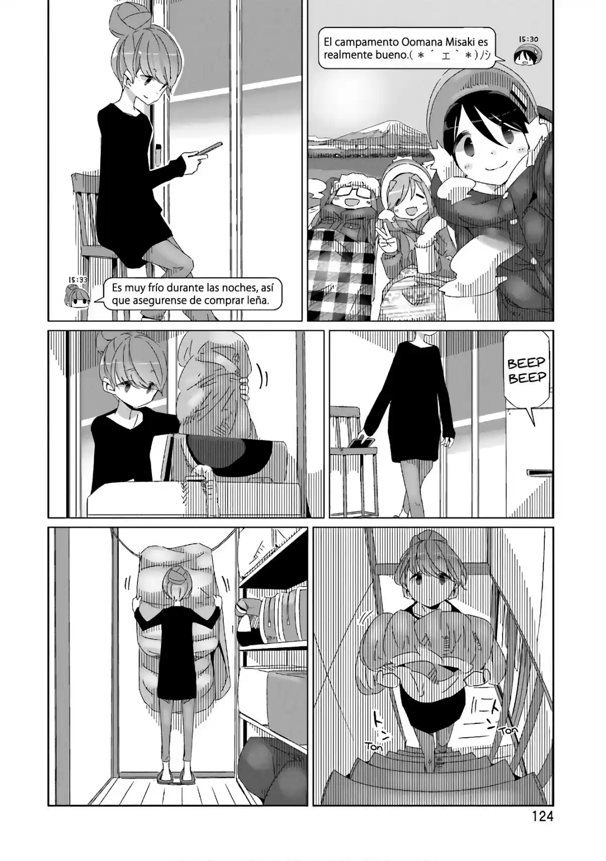 Yurucamp capítulo 33, página 18