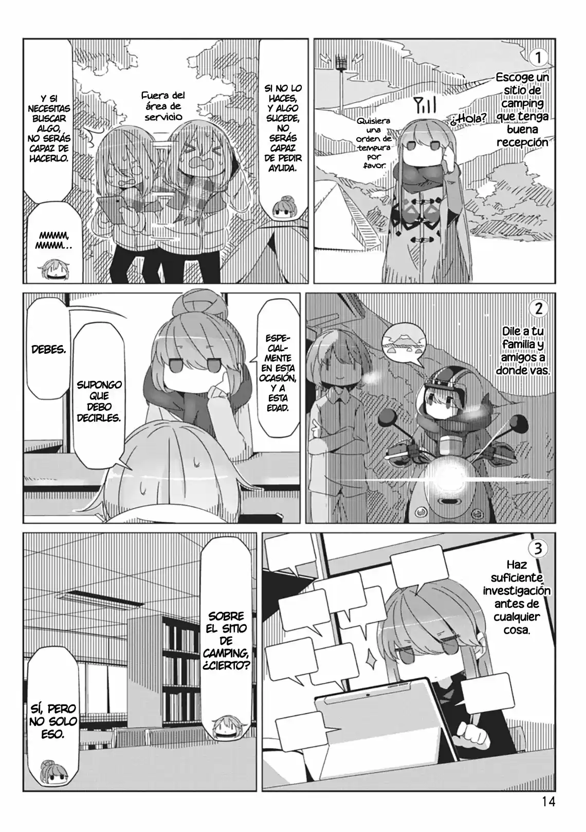 Yurucamp capítulo 35, página 16