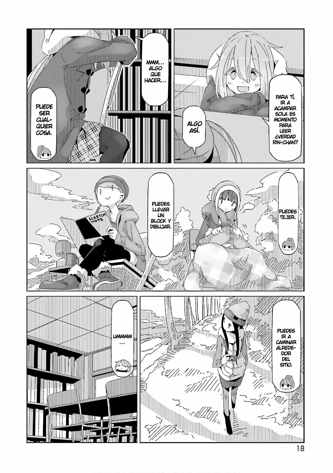 Yurucamp capítulo 35, página 20