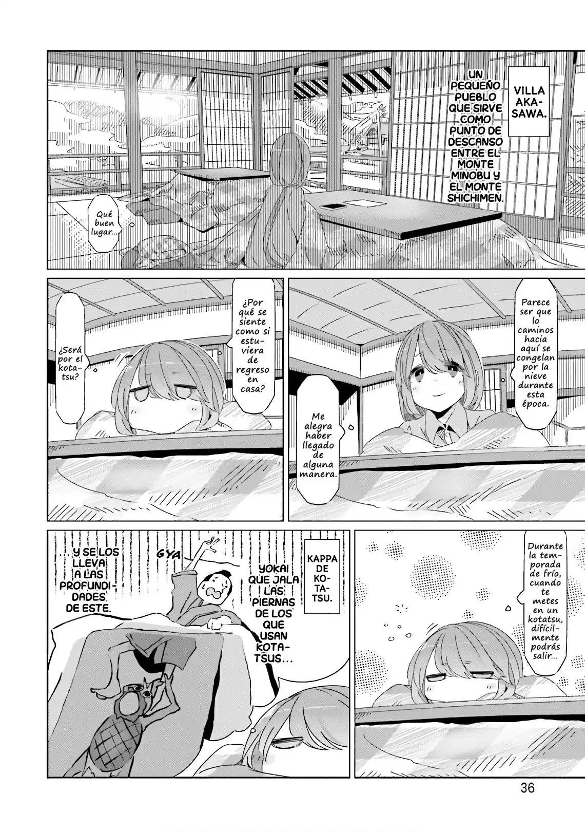 Yurucamp capítulo 36, página 9