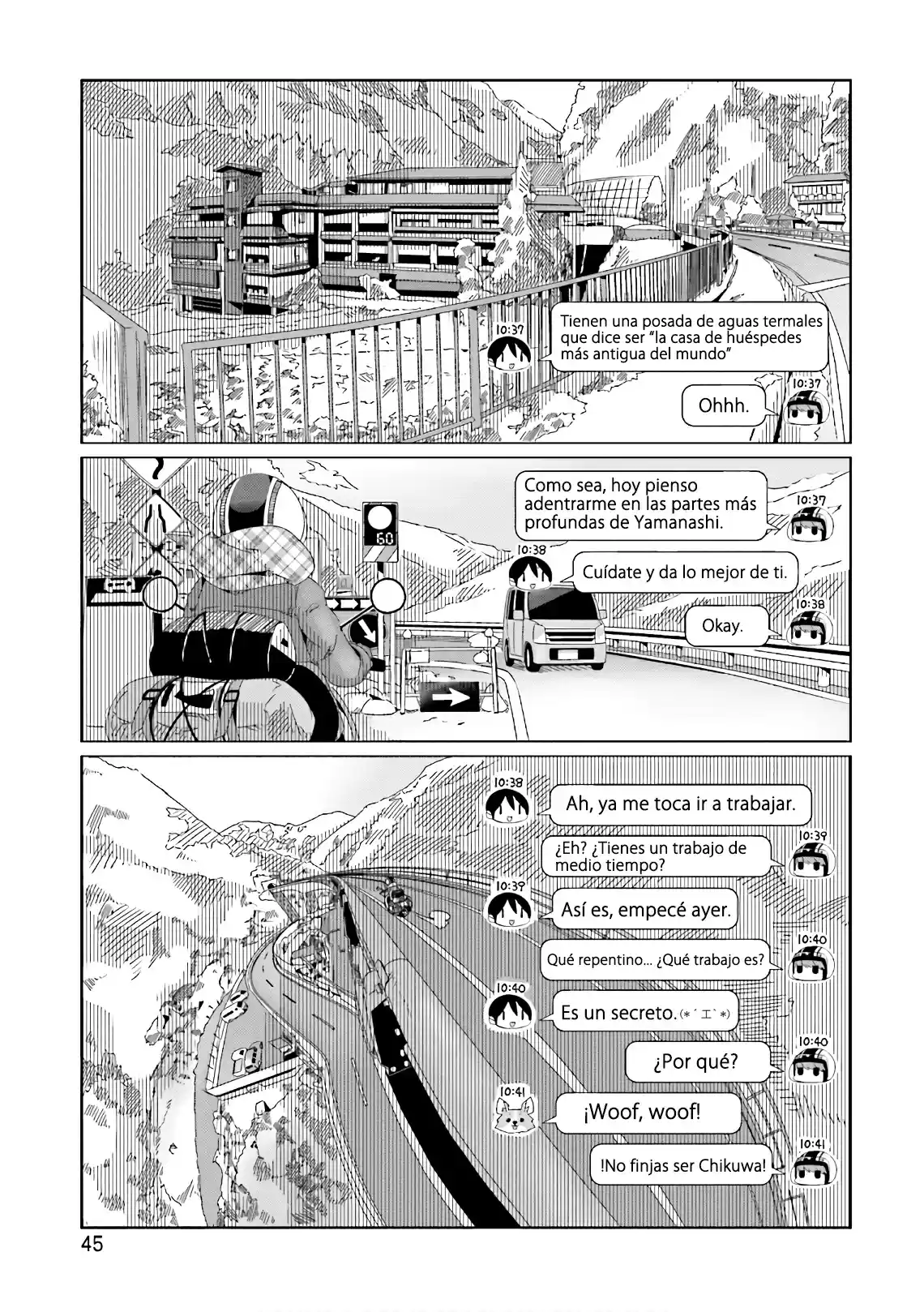 Yurucamp capítulo 36, página 18