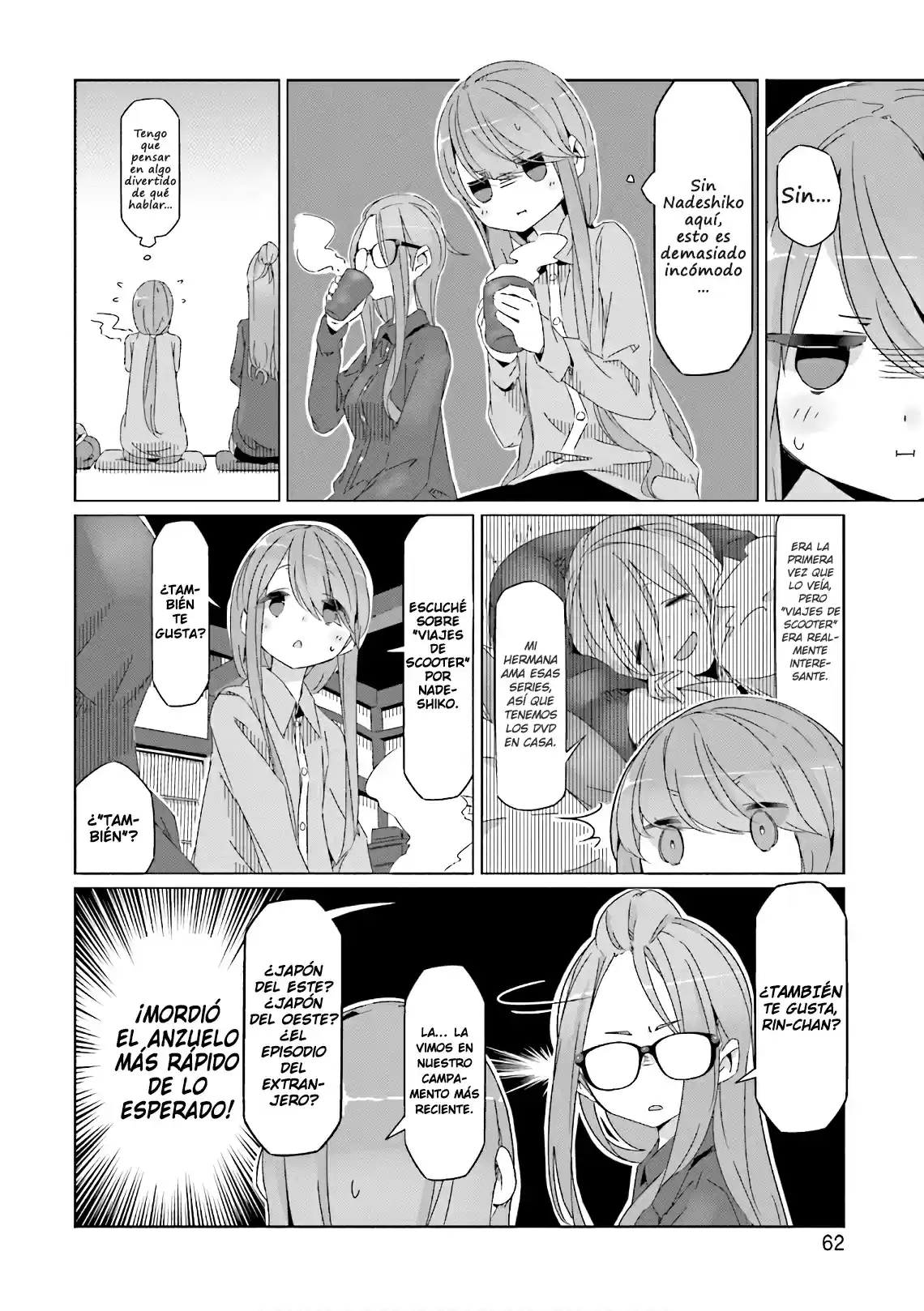 Yurucamp capítulo 37, página 8