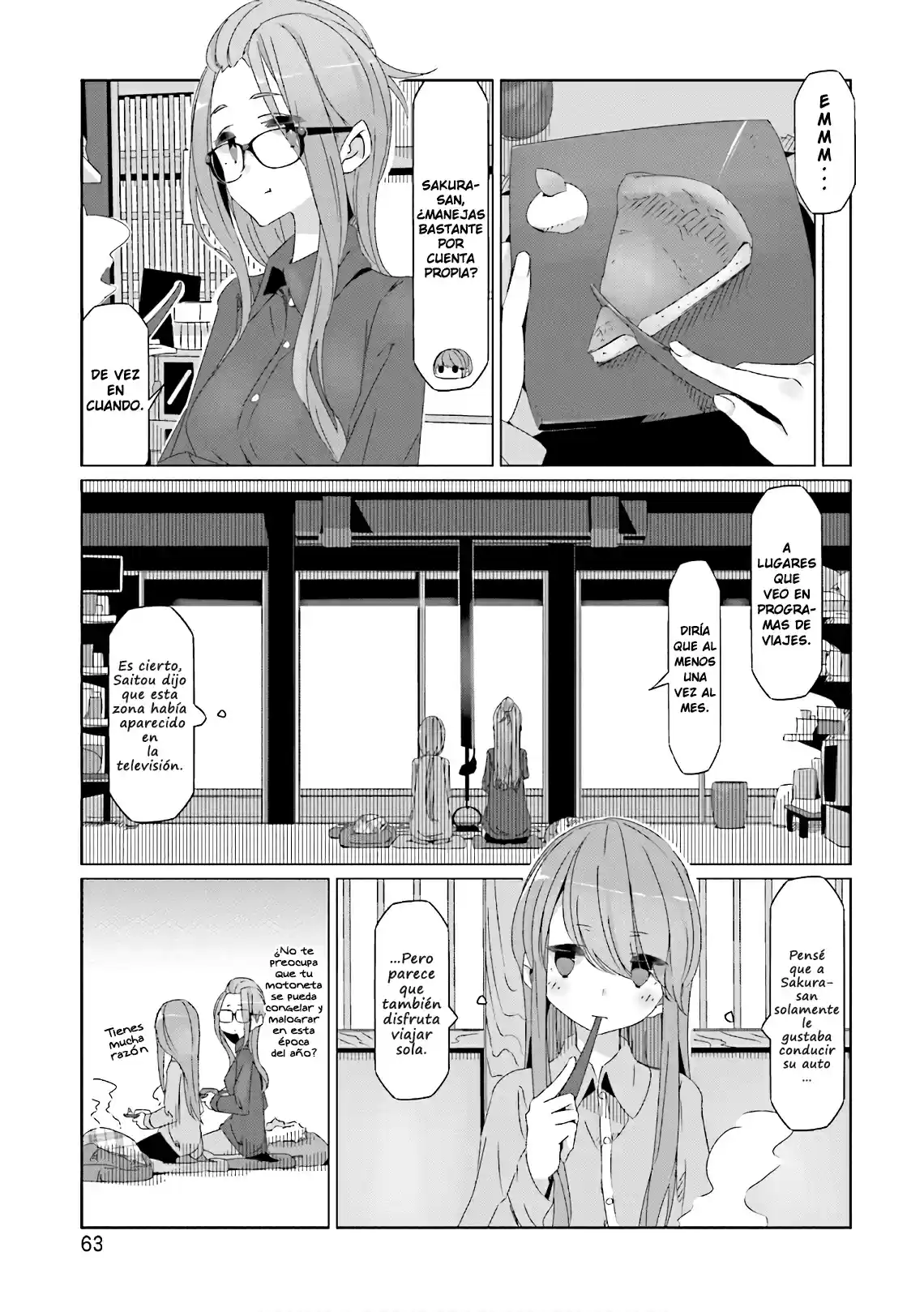 Yurucamp capítulo 37, página 9