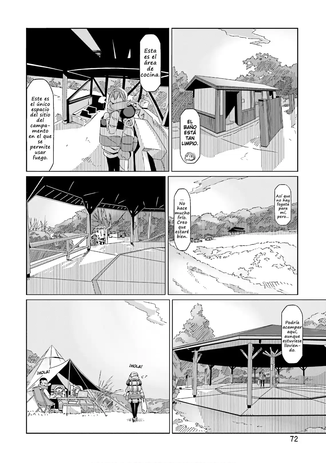 Yurucamp capítulo 37, página 18