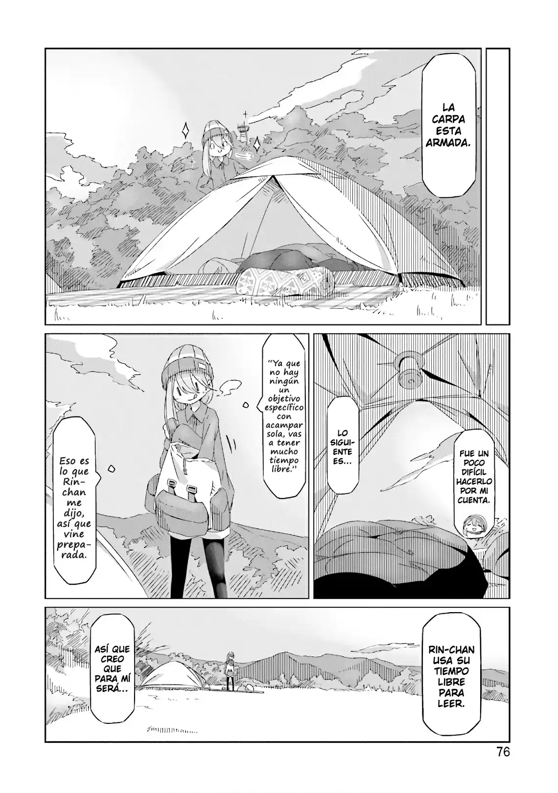 Yurucamp capítulo 37, página 22