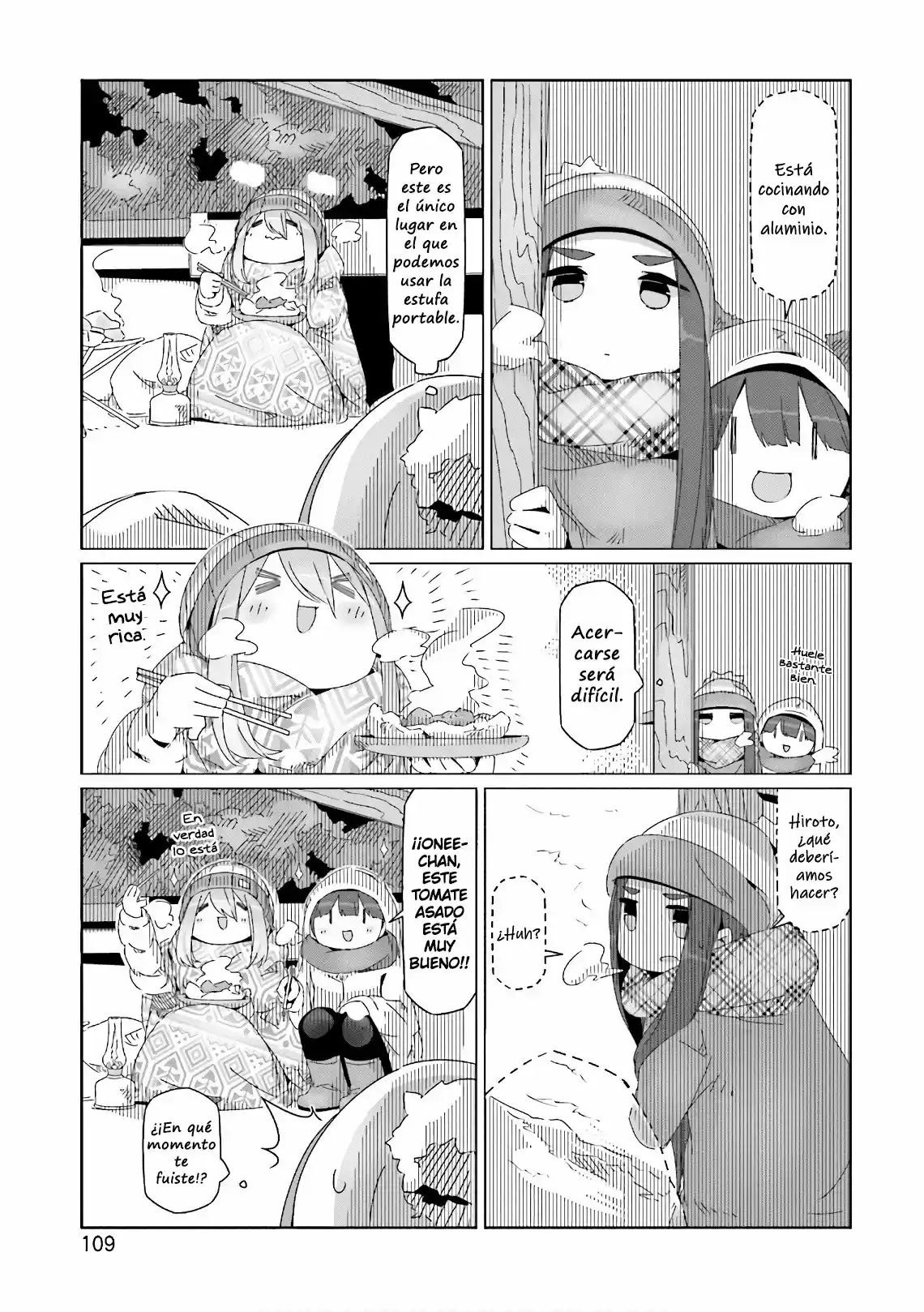 Yurucamp capítulo 39, página 4