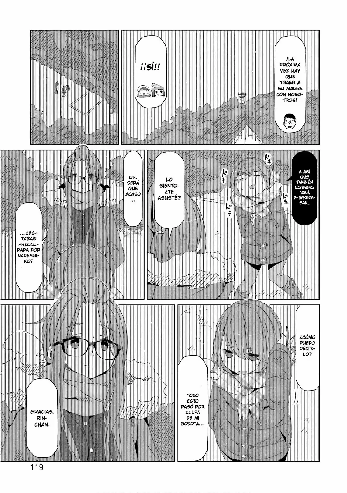 Yurucamp capítulo 39, página 14
