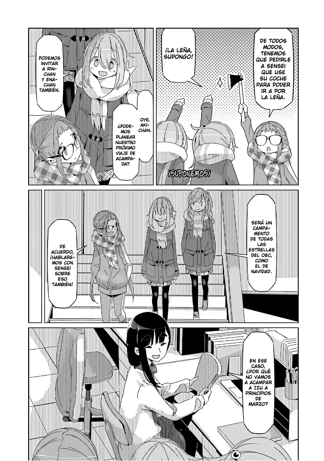 Yurucamp capítulo 40, página 9
