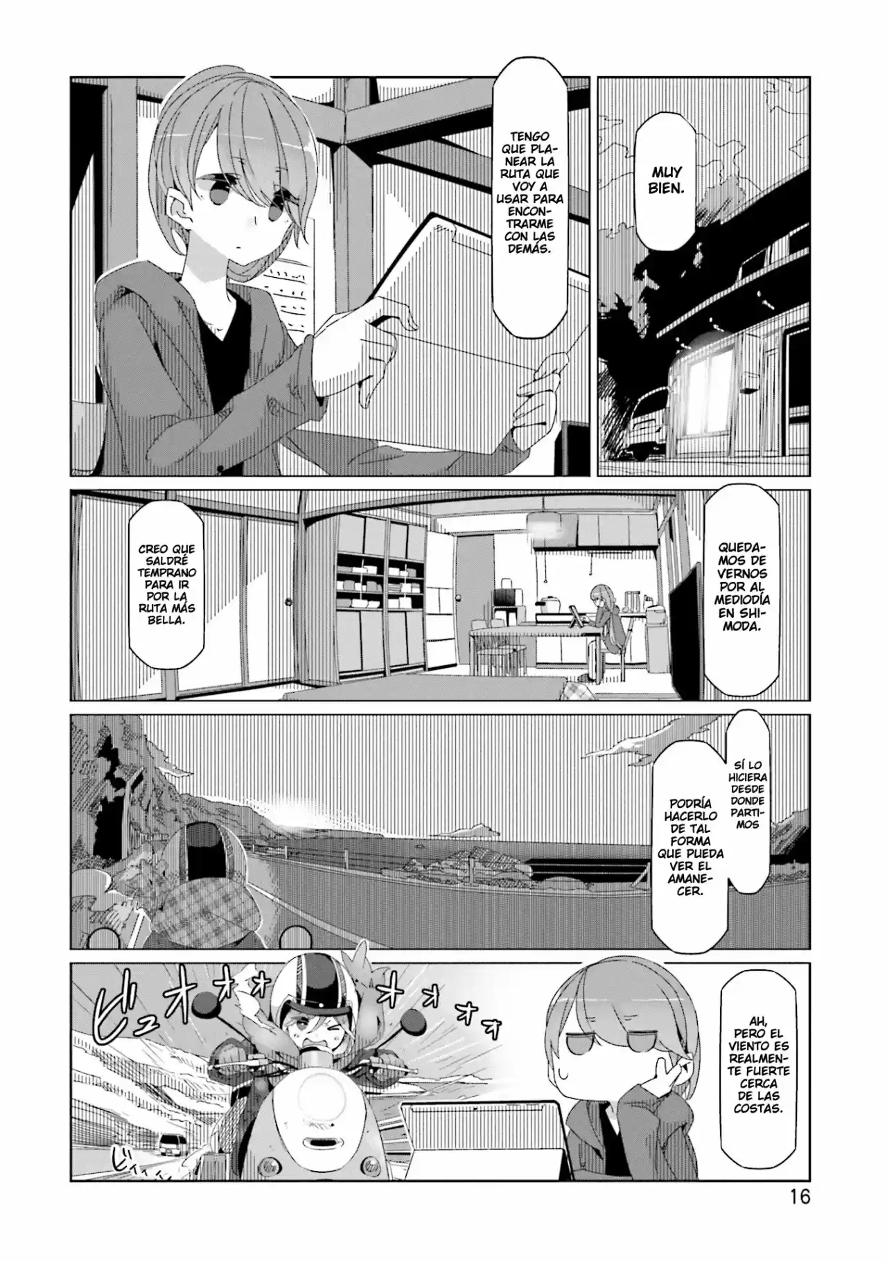 Yurucamp capítulo 41, página 17