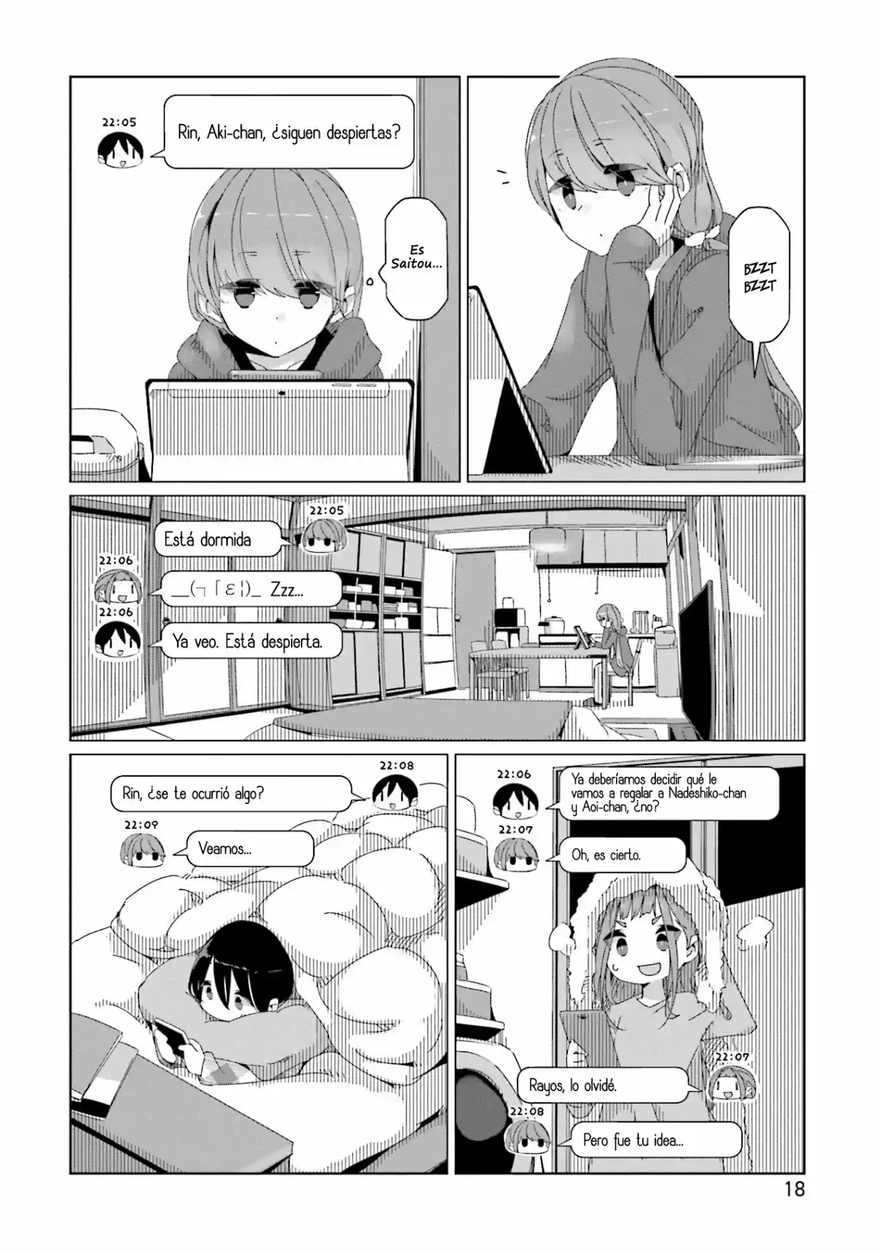 Yurucamp capítulo 41, página 19