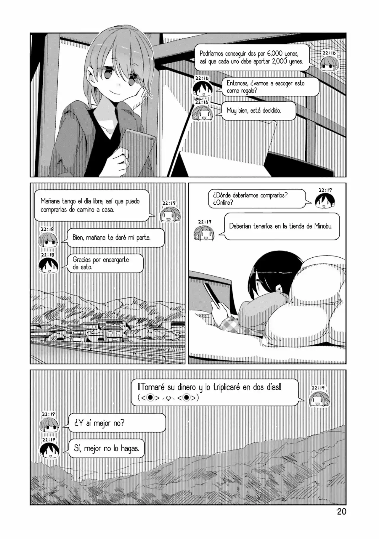 Yurucamp capítulo 41, página 21